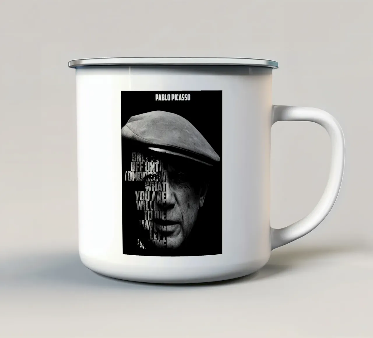 Pablo Picasso Quotes tazza in smalto da Gunawan Rb