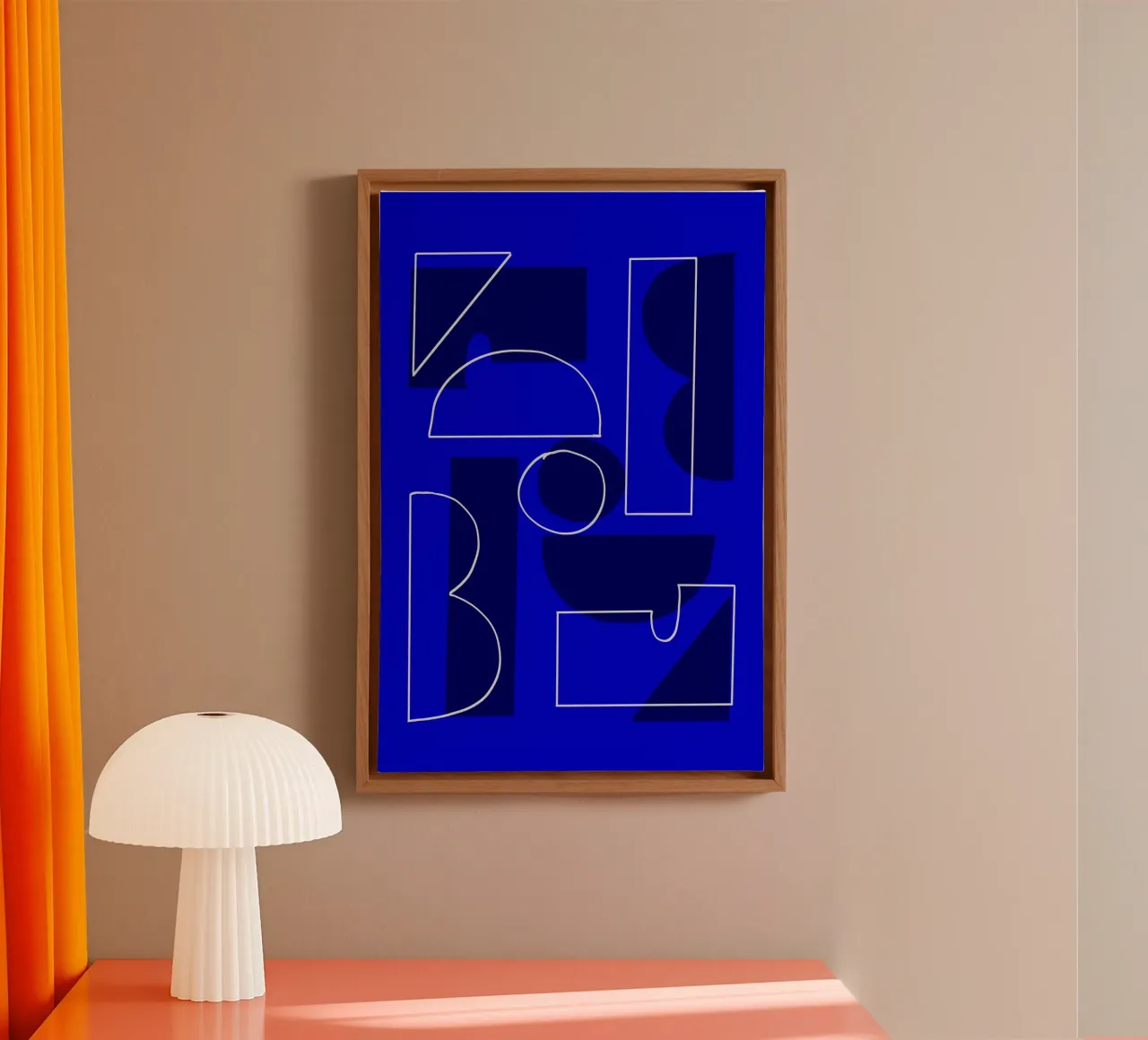 Shapes 18 tela con Cornice a cassetta da Studio Memb