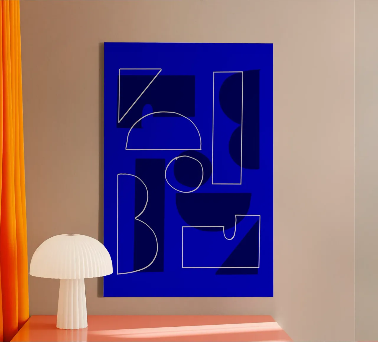 Shapes 18 tela con Cornice a cassetta da Studio Memb