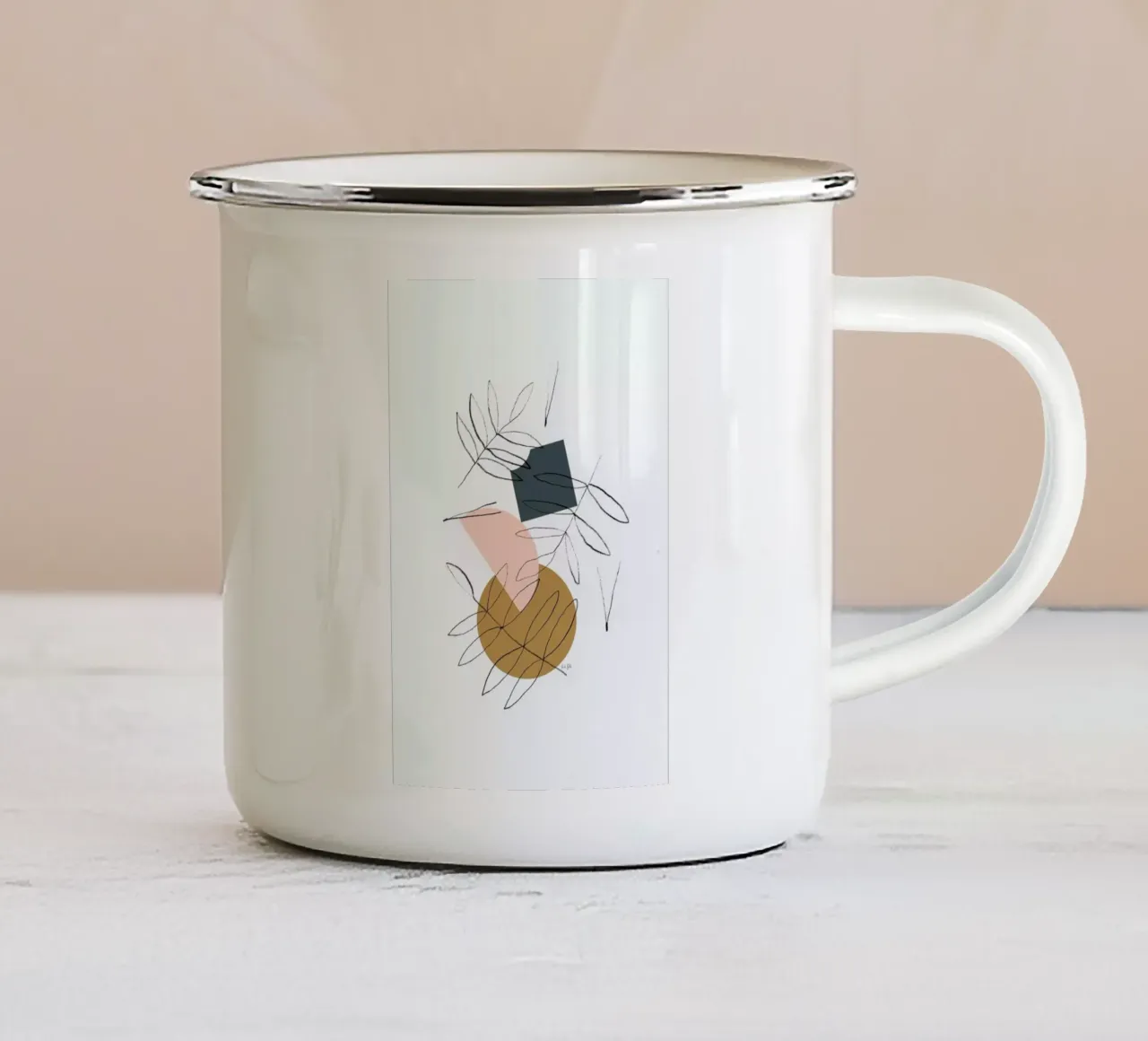 Foliage tazza in smalto da Linda Gobeta