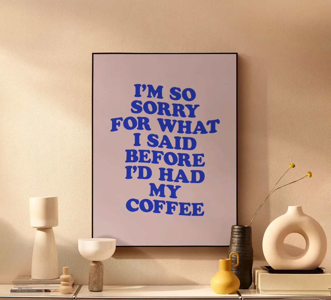 Es tut mir so leid, was ich gesagt habe, bevor ich meinen Kaffee getrunken hatte Design Alu-Dibond von THE MOTIVATED TYPE