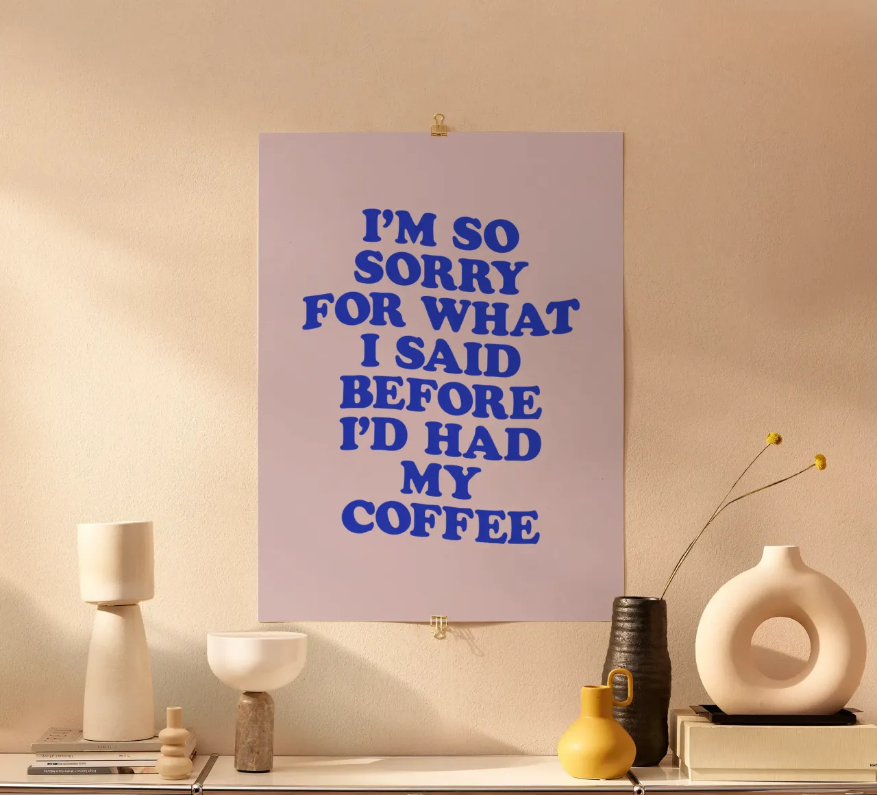 Es tut mir so leid, was ich gesagt habe, bevor ich meinen Kaffee getrunken hatte Design Hahnemühle von THE MOTIVATED TYPE