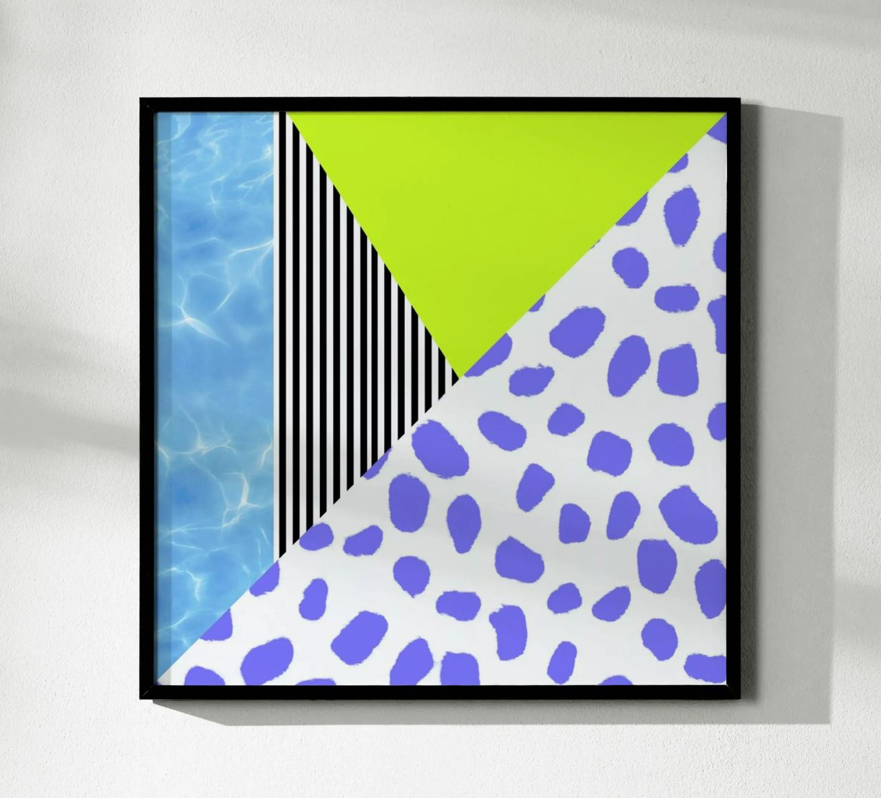 Post Modern Summer poster con marco de madera de Vasare Nar