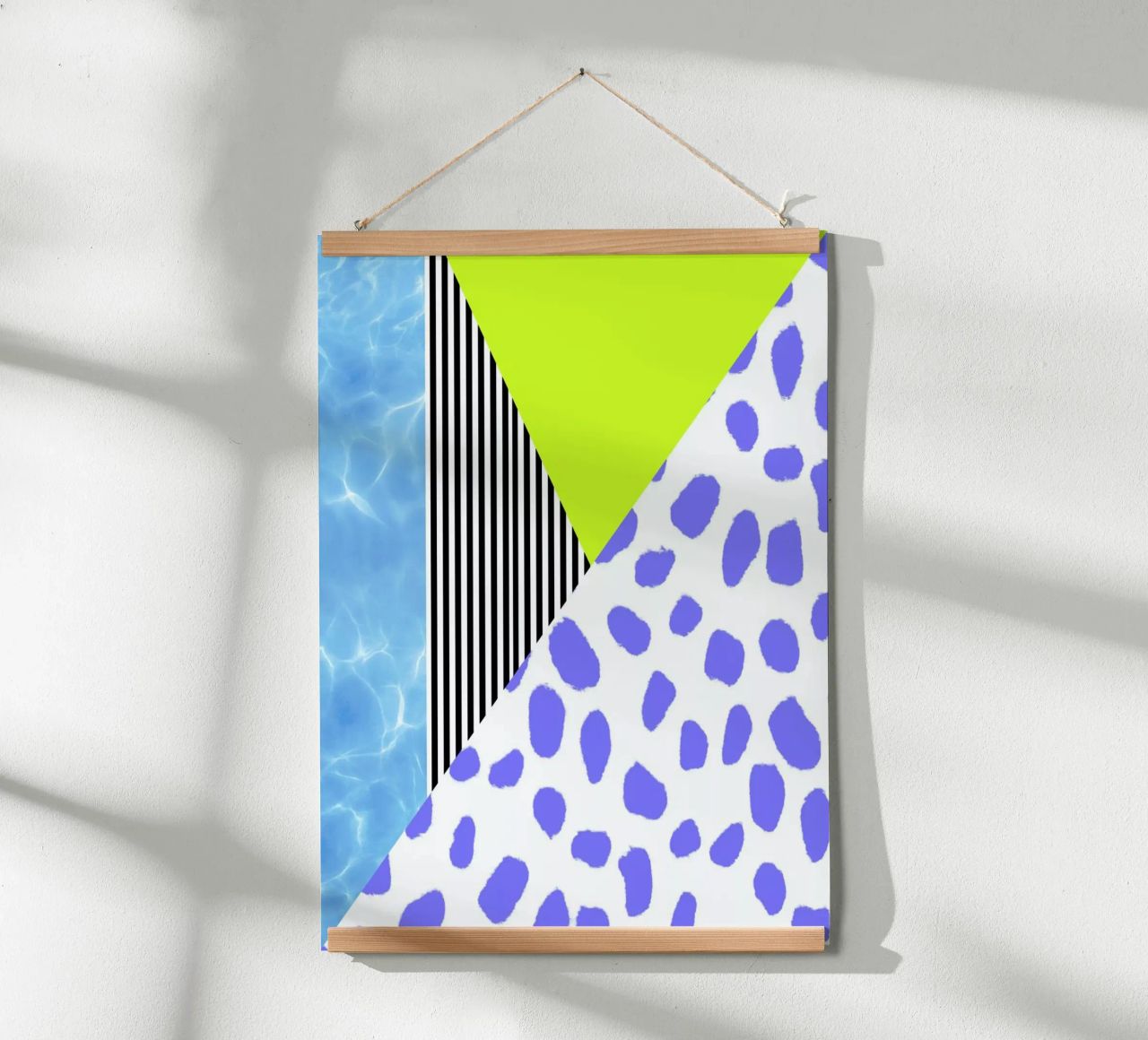 Post Modern Summer poster con marco de madera de Vasare Nar