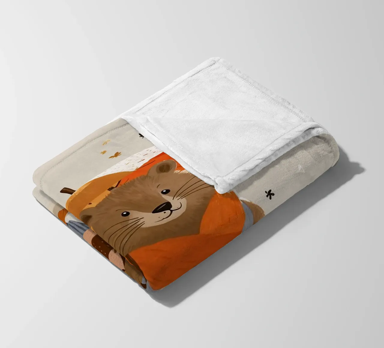 Golden leaves fleece blanket by KidzStudio
