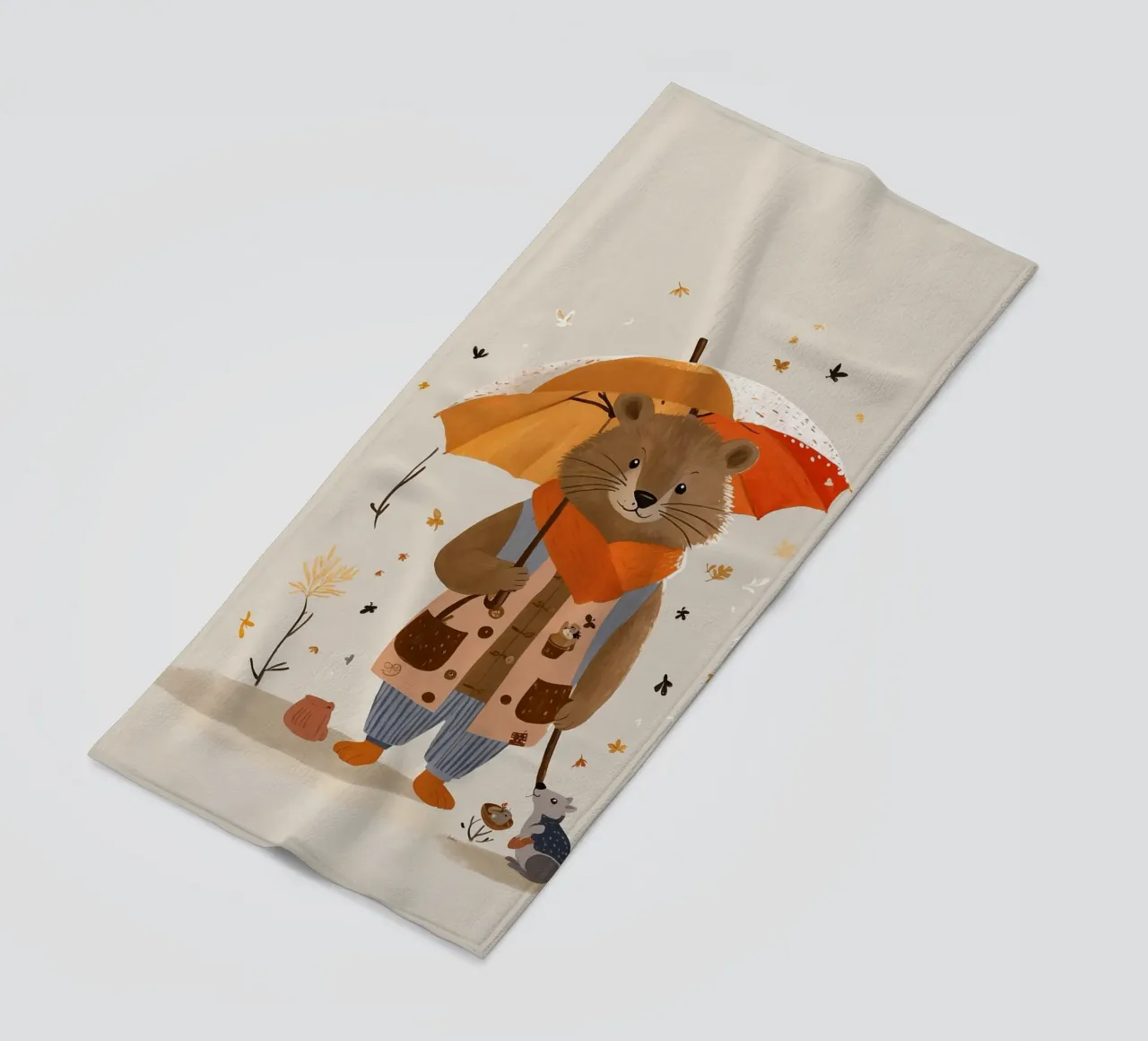 Foglie d'oro telo mare da KidzStudio