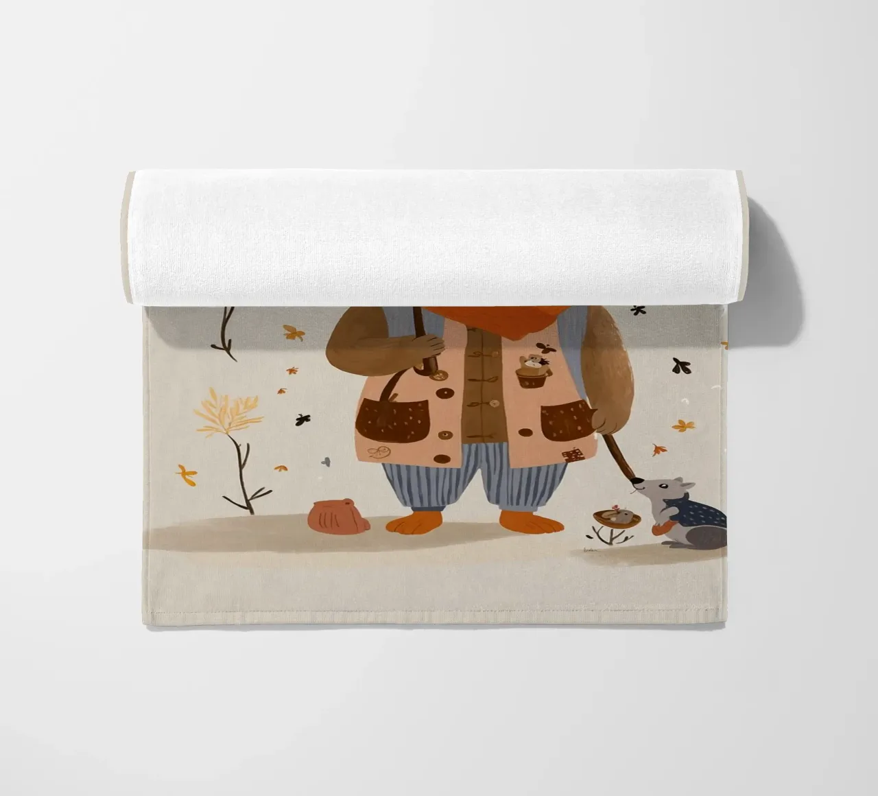 Foglie d'oro telo mare da KidzStudio