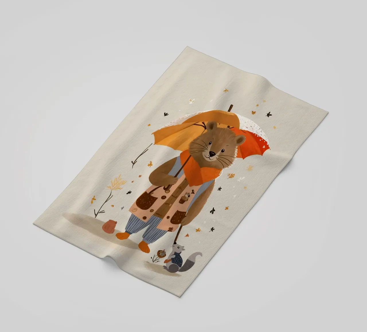 Foglie d'oro telo mare da KidzStudio