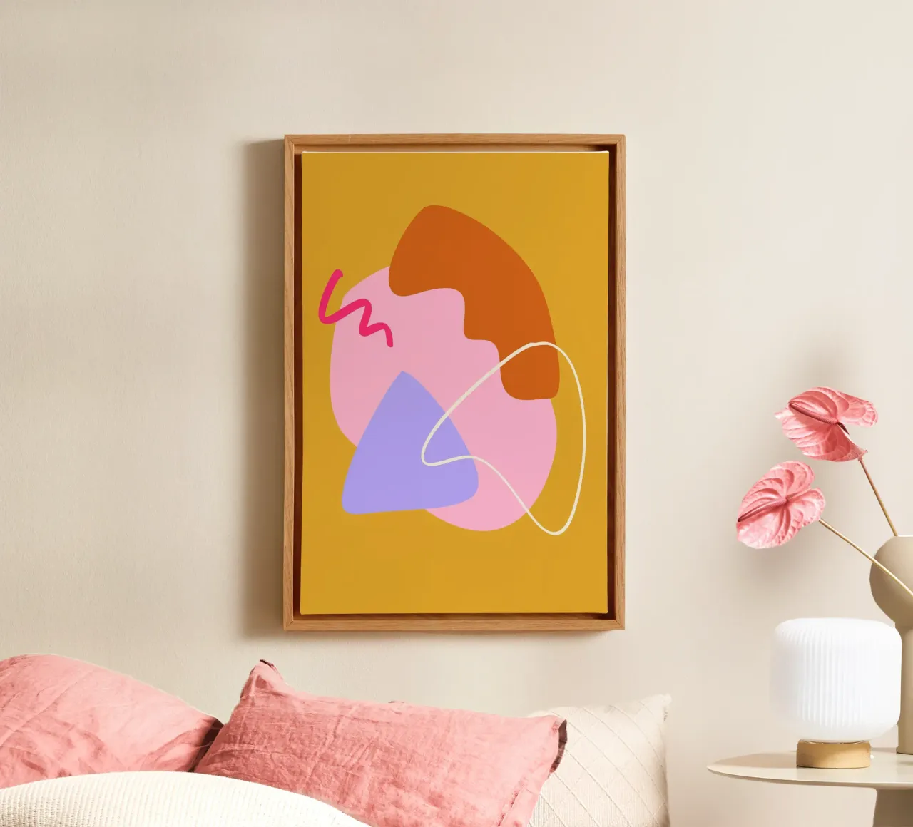 Shapes 19X canvas met Baklijst van Studio Memb