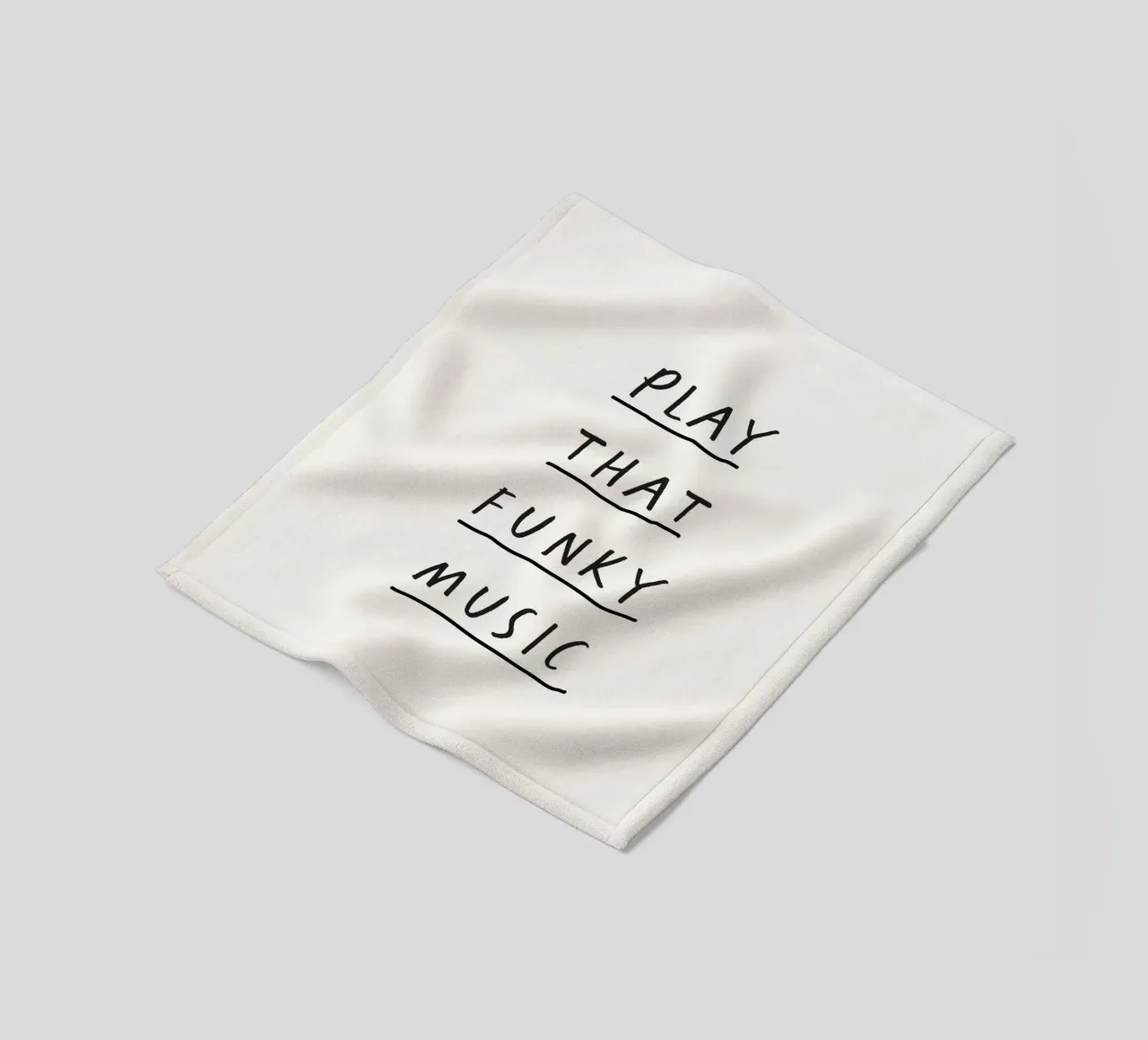 Play That Funky Music Estroso design tipografico minimalista coperta in pile da THE MOTIVATED TYPE