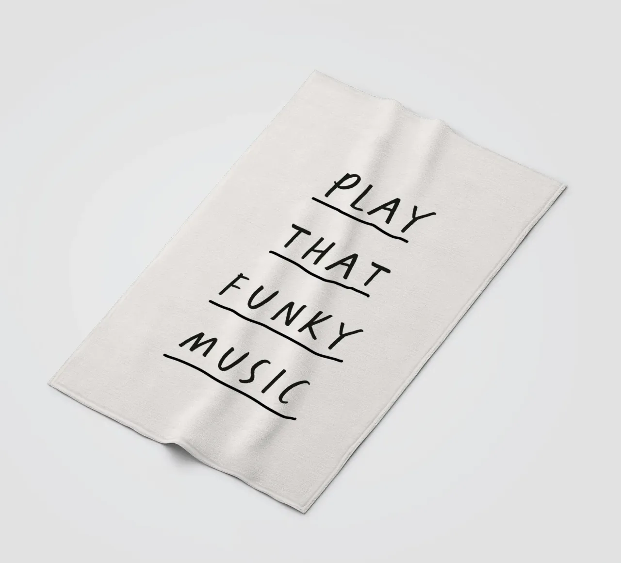 Play That Funky Music Estroso design tipografico minimalista coperta in pile da THE MOTIVATED TYPE