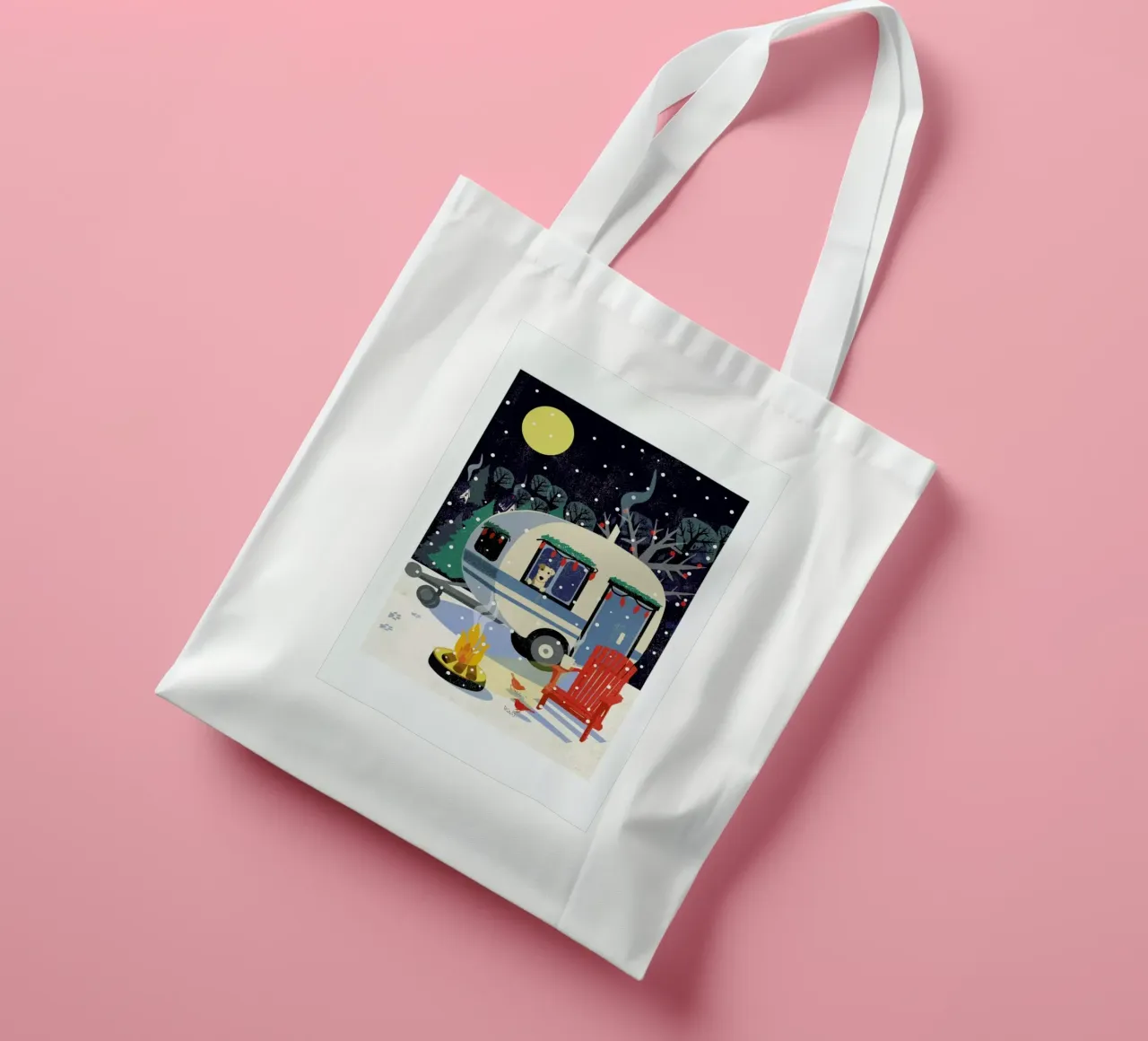 Cosy Caravan borsa in juta da Rocket68