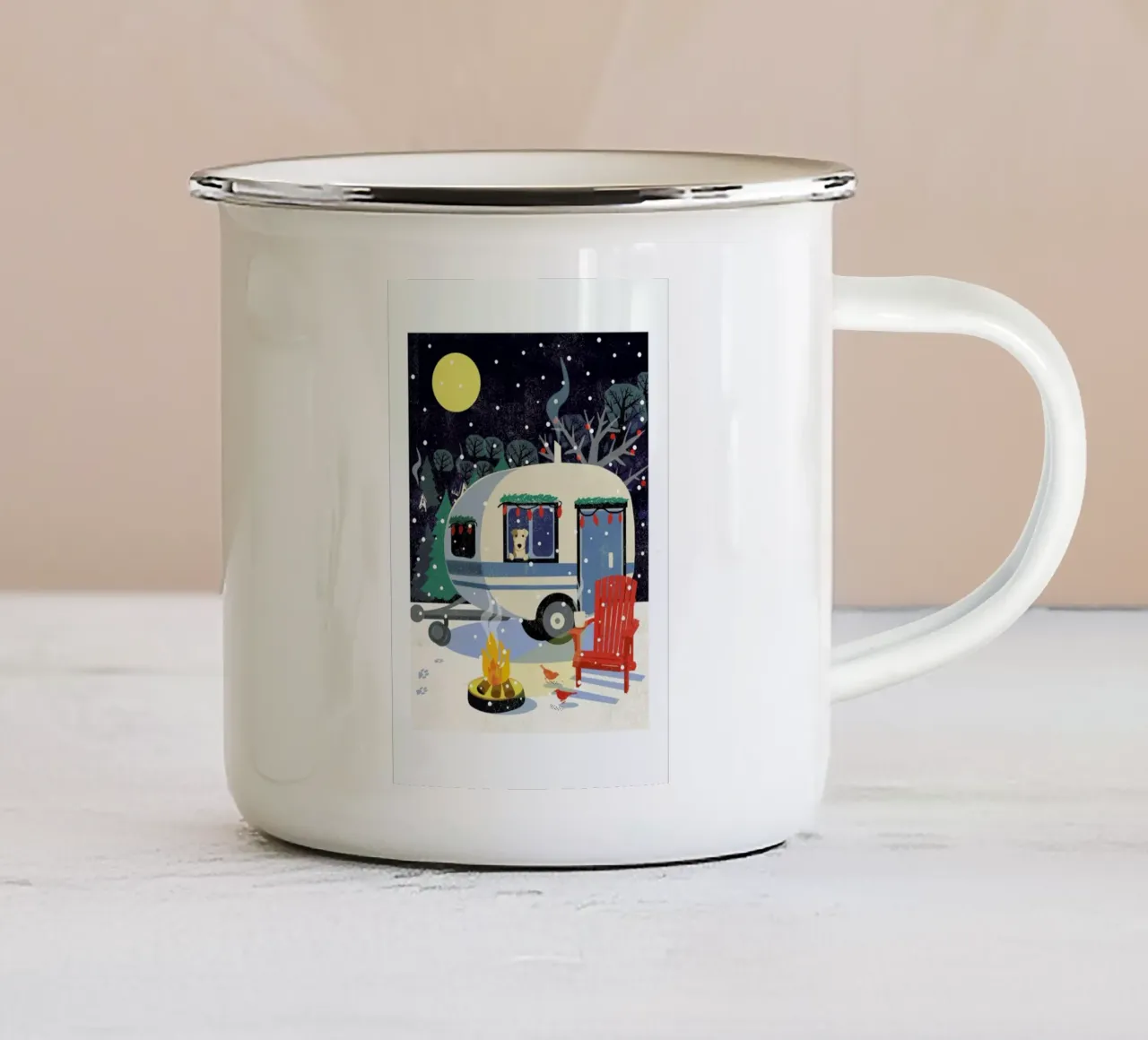 Cosy Caravan tazza in smalto da Rocket68