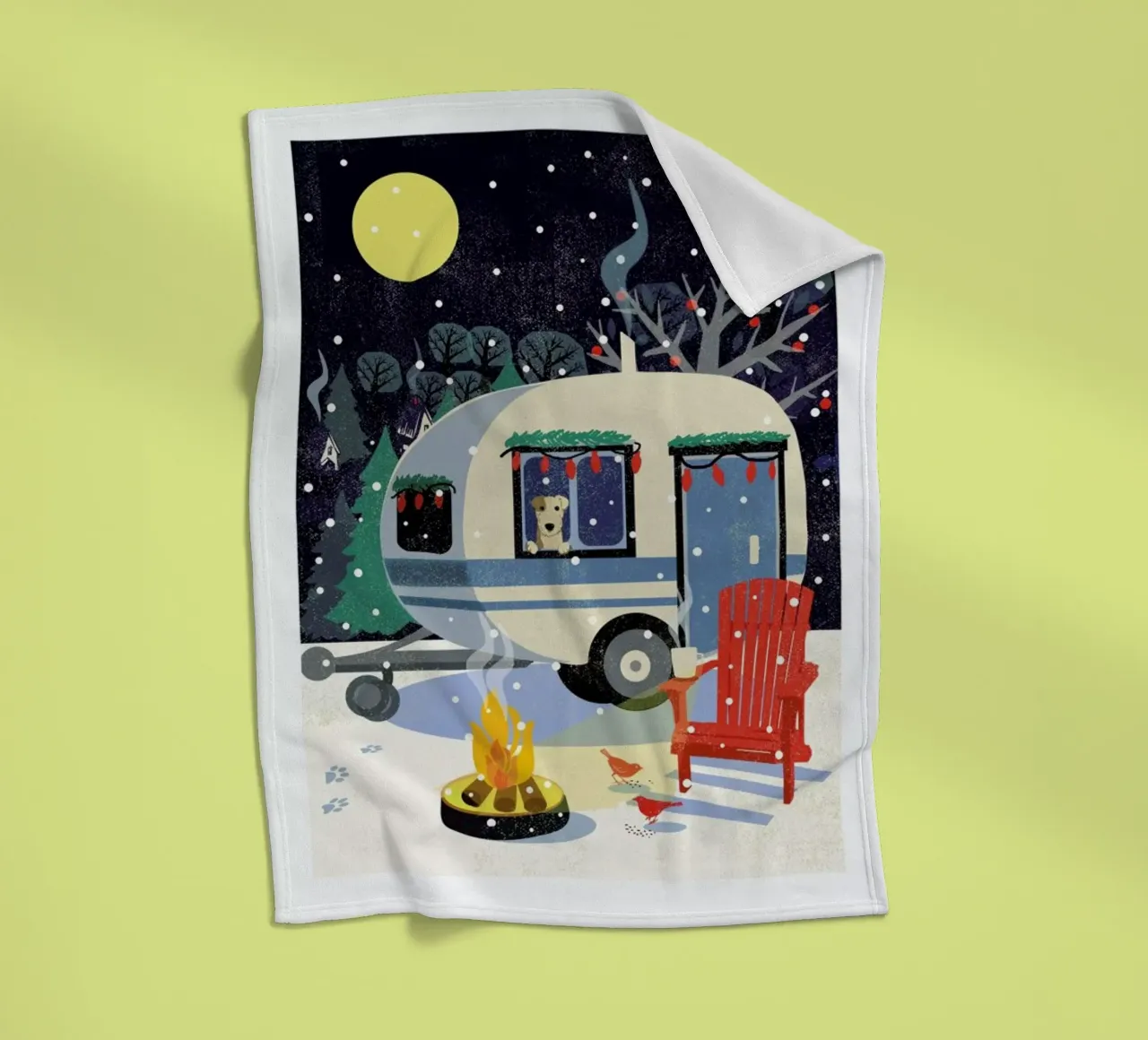 Cosy Caravan coperta in pile da Rocket68