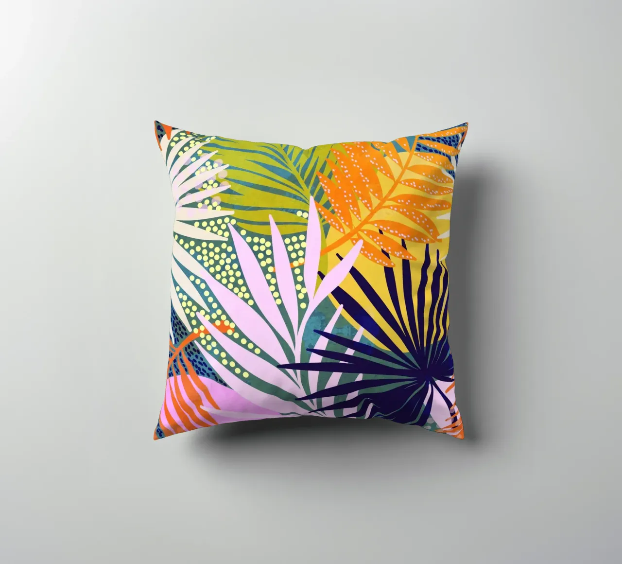 Giungla tropicale boho - Modello retrò con foglie di palma cuscino da Dominique Vari