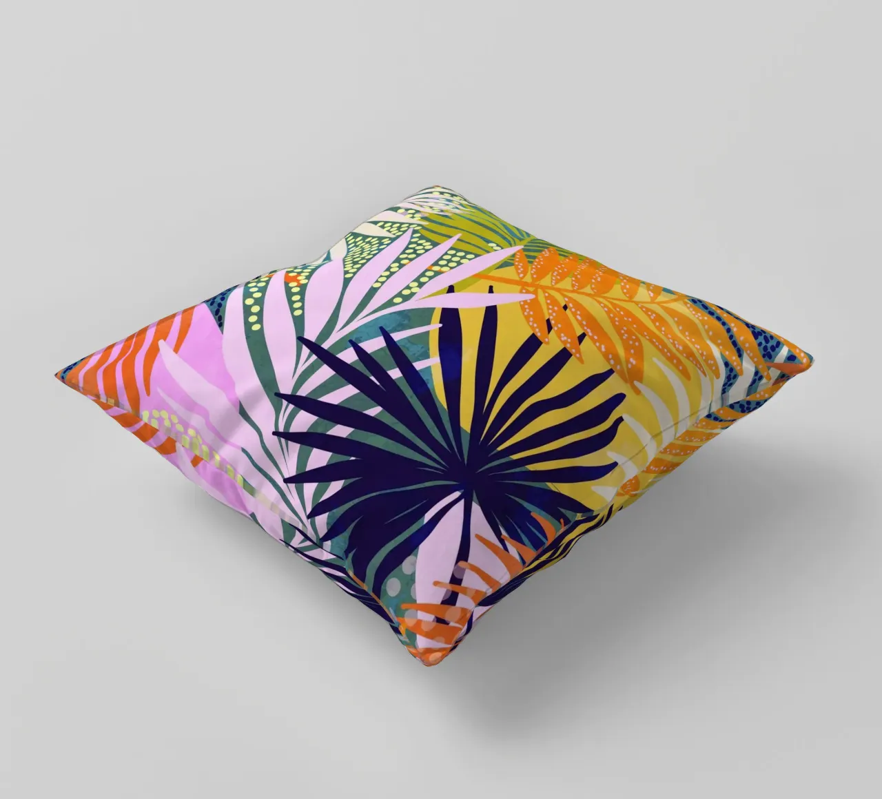 Giungla tropicale boho - Modello retrò con foglie di palma cuscino da Dominique Vari