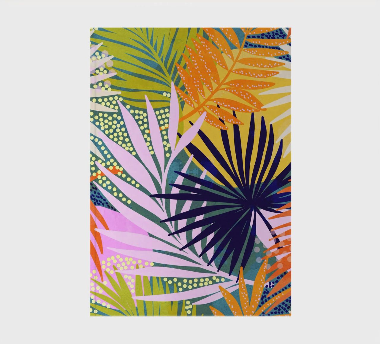 Tropical Boho Jungle • Retro Palm Leaves Pattern notebook by Dominique Vari