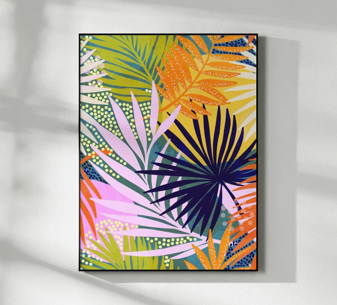 Giungla tropicale boho - Modello retrò con foglie di palma plexiglass da Dominique Vari
