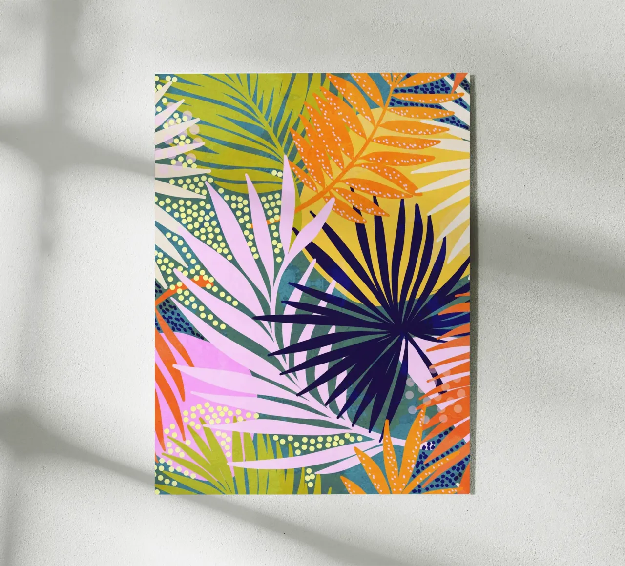 Giungla tropicale boho - Modello retrò con foglie di palma plexiglass da Dominique Vari