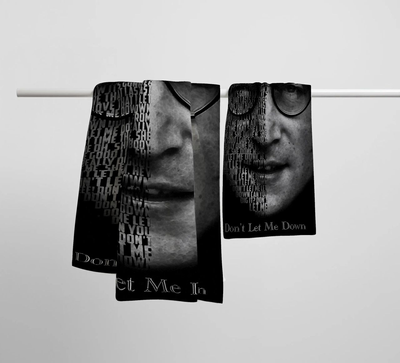 Don't Let Me Down towel by Gunawan Rb