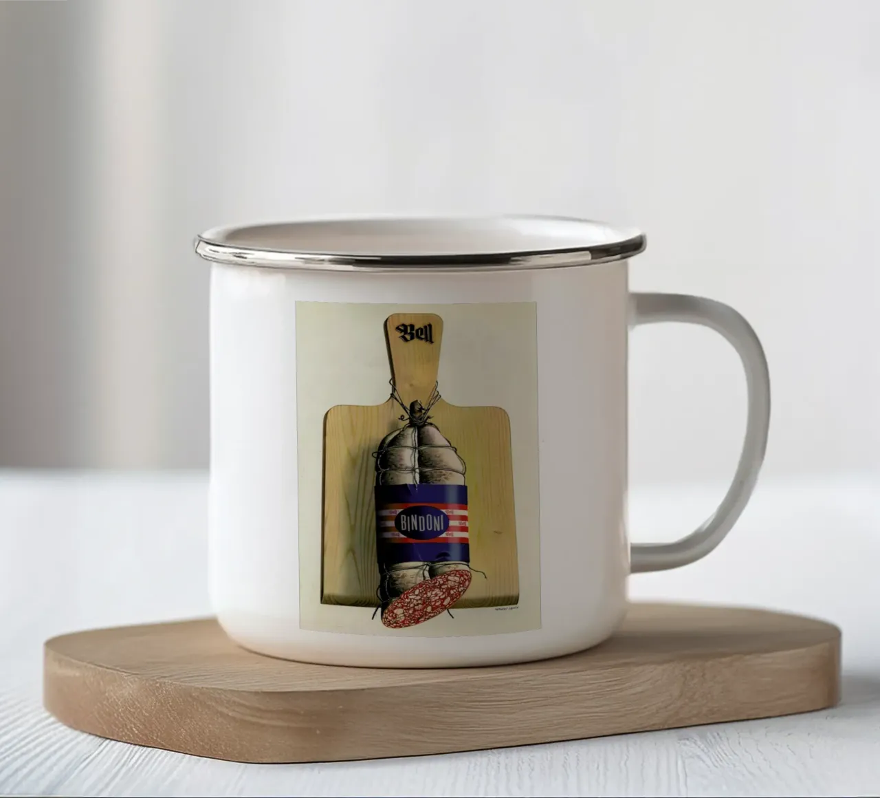 Salami, Madam tazza in smalto da Hemingway Design