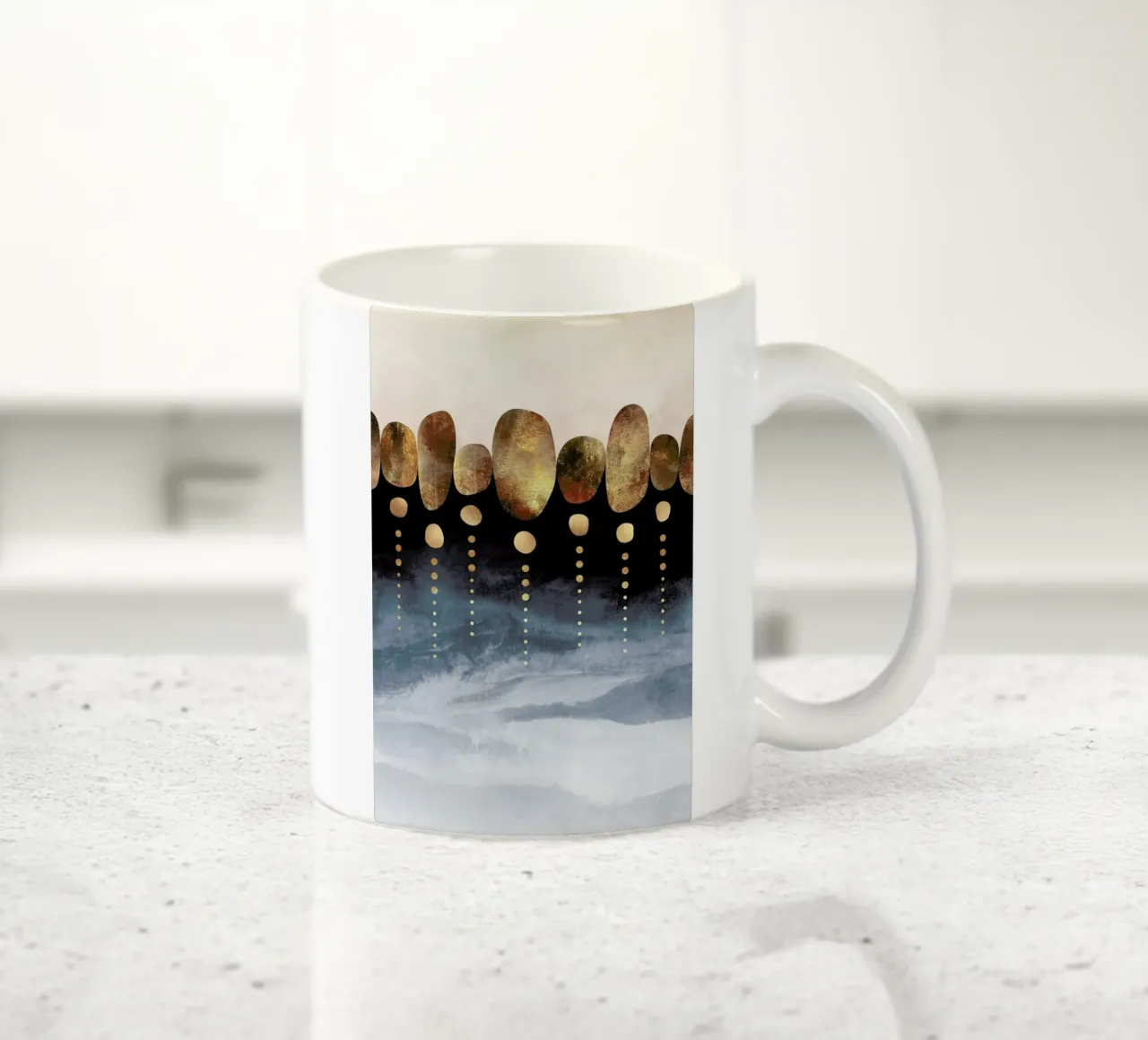 Natural Abstraction ceramic mug by Elisabeth Fredriksson