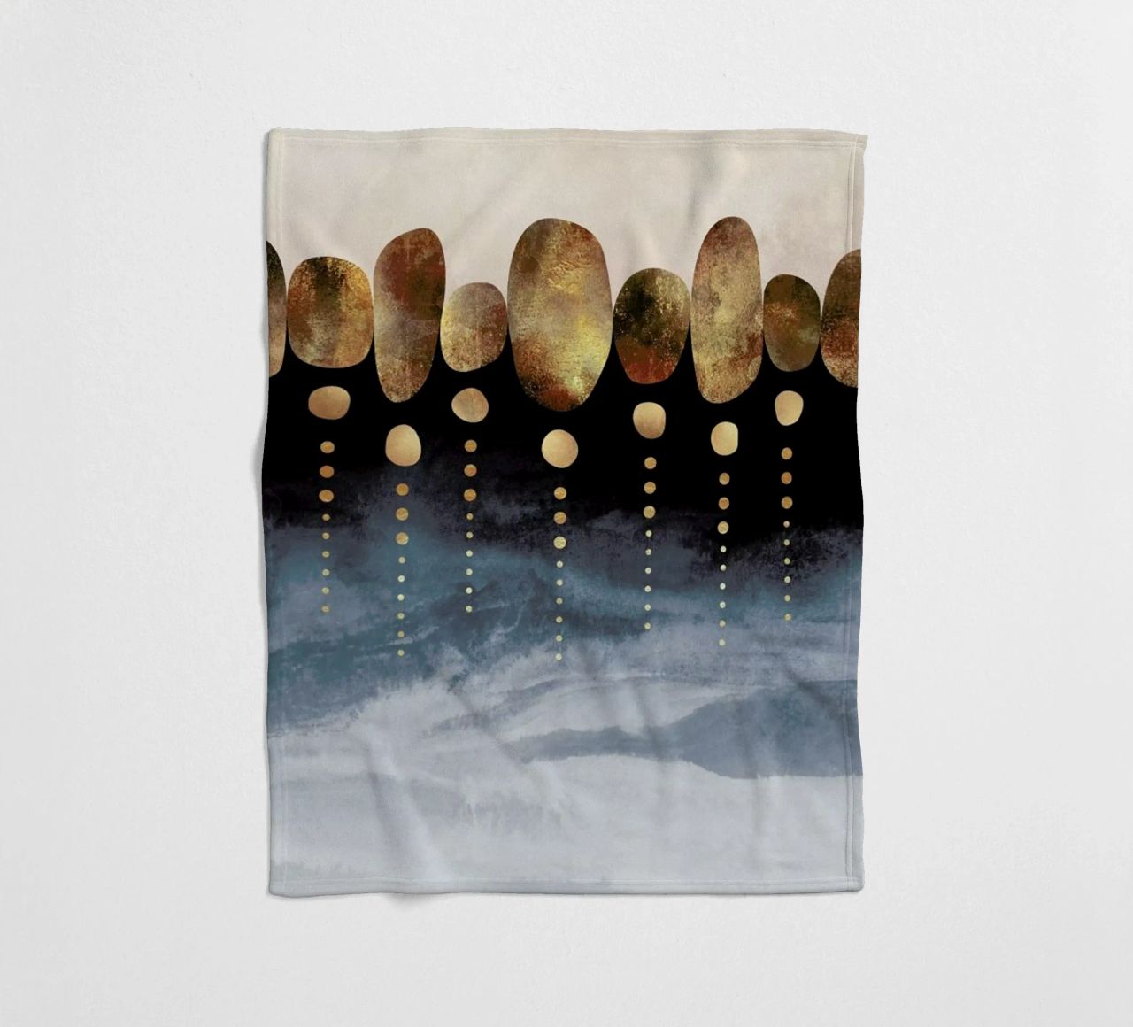 Natural Abstraction fleece blanket by Elisabeth Fredriksson