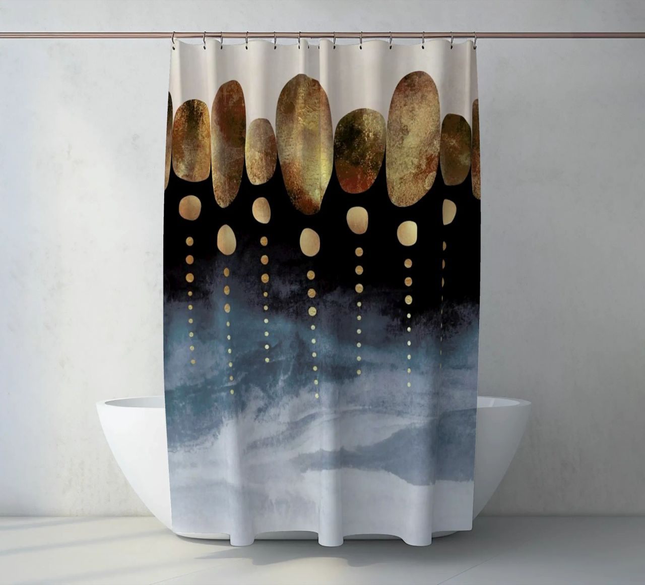 Natural Abstraction cortina de baño de Elisabeth Fredriksson
