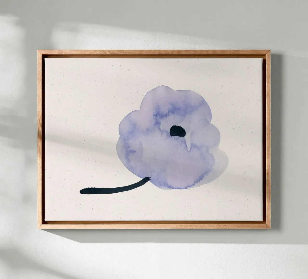 Blue Blooms 01 canvas met Baklijst van Leaflover