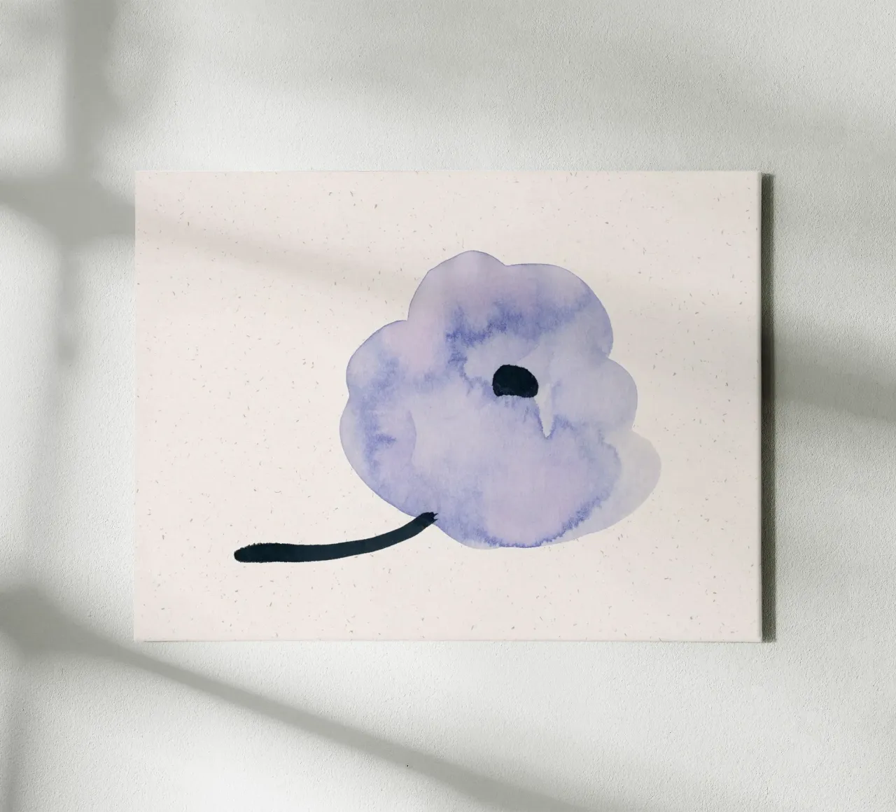 Blue Blooms 01 canvas met Baklijst van Leaflover
