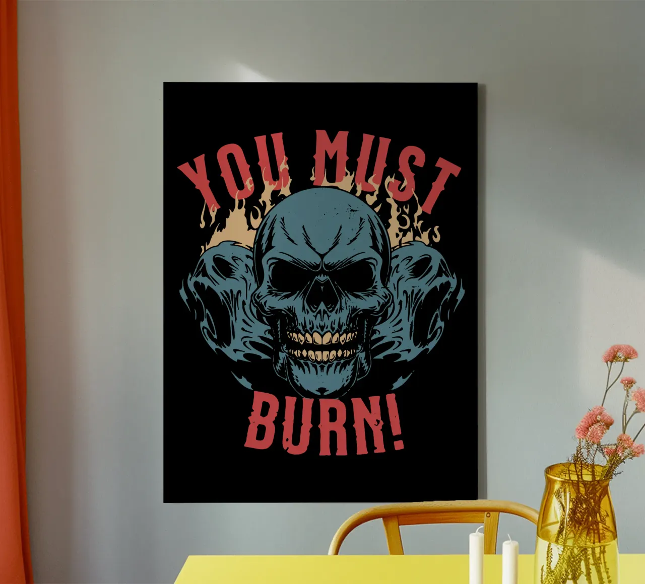 You Must Burn canvas by Gunawan Rb