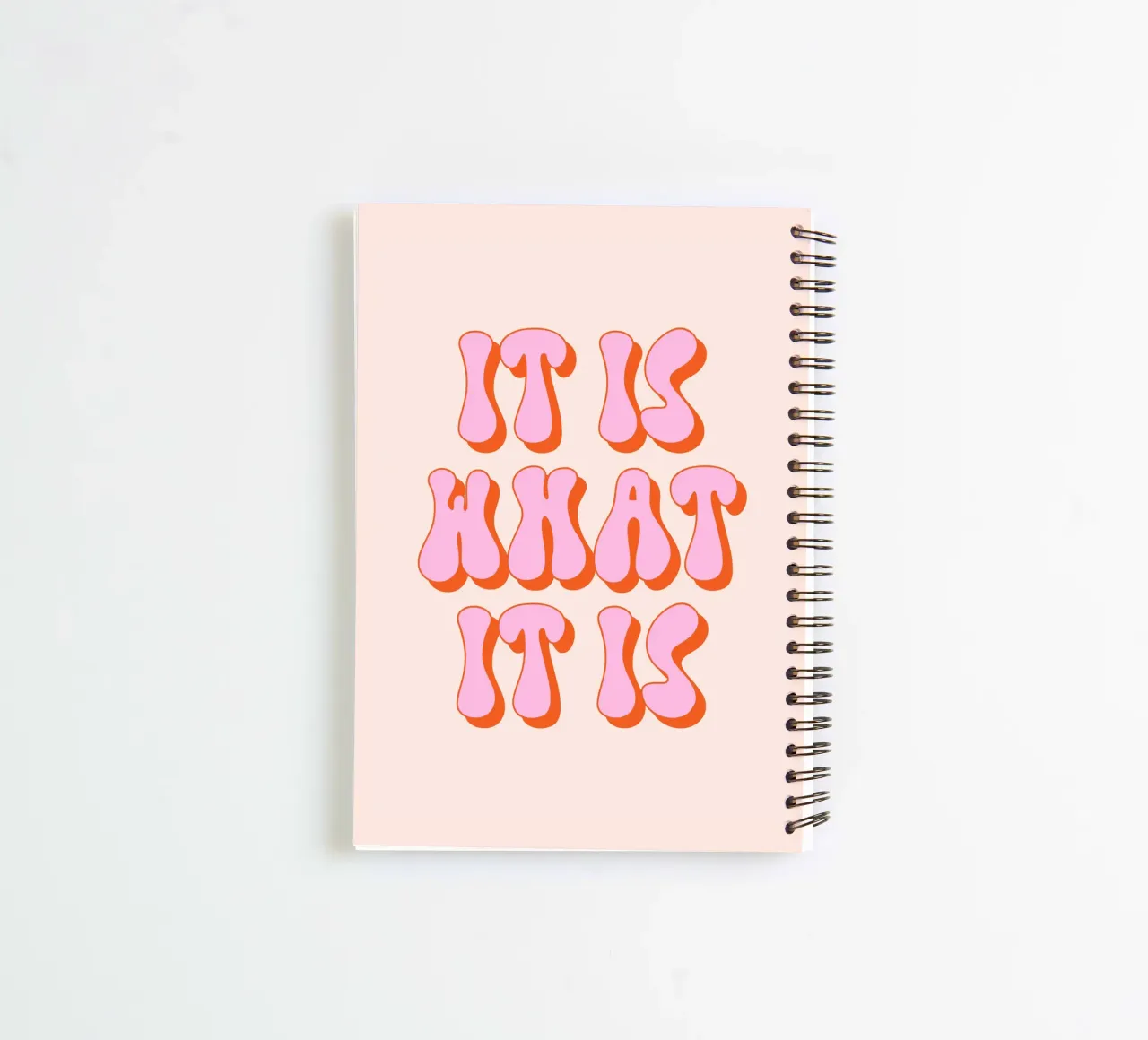 It Is What It Is Quote spiral notebook by Paigaam Studio