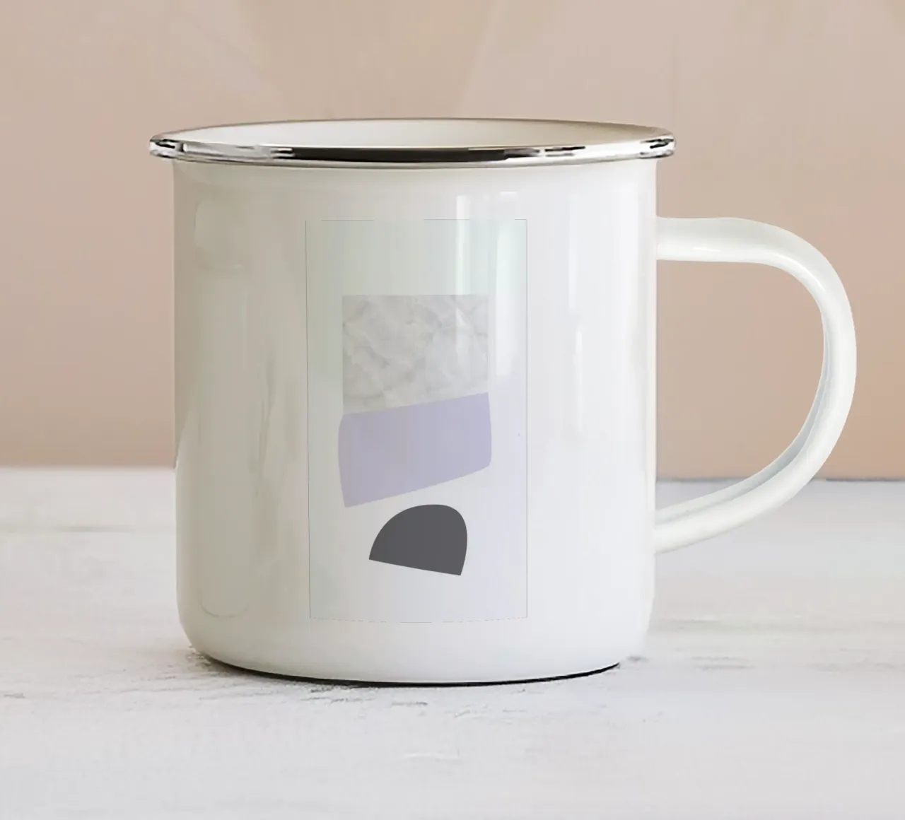 Pastel Shapes taza de esmalte de petiteCAPS