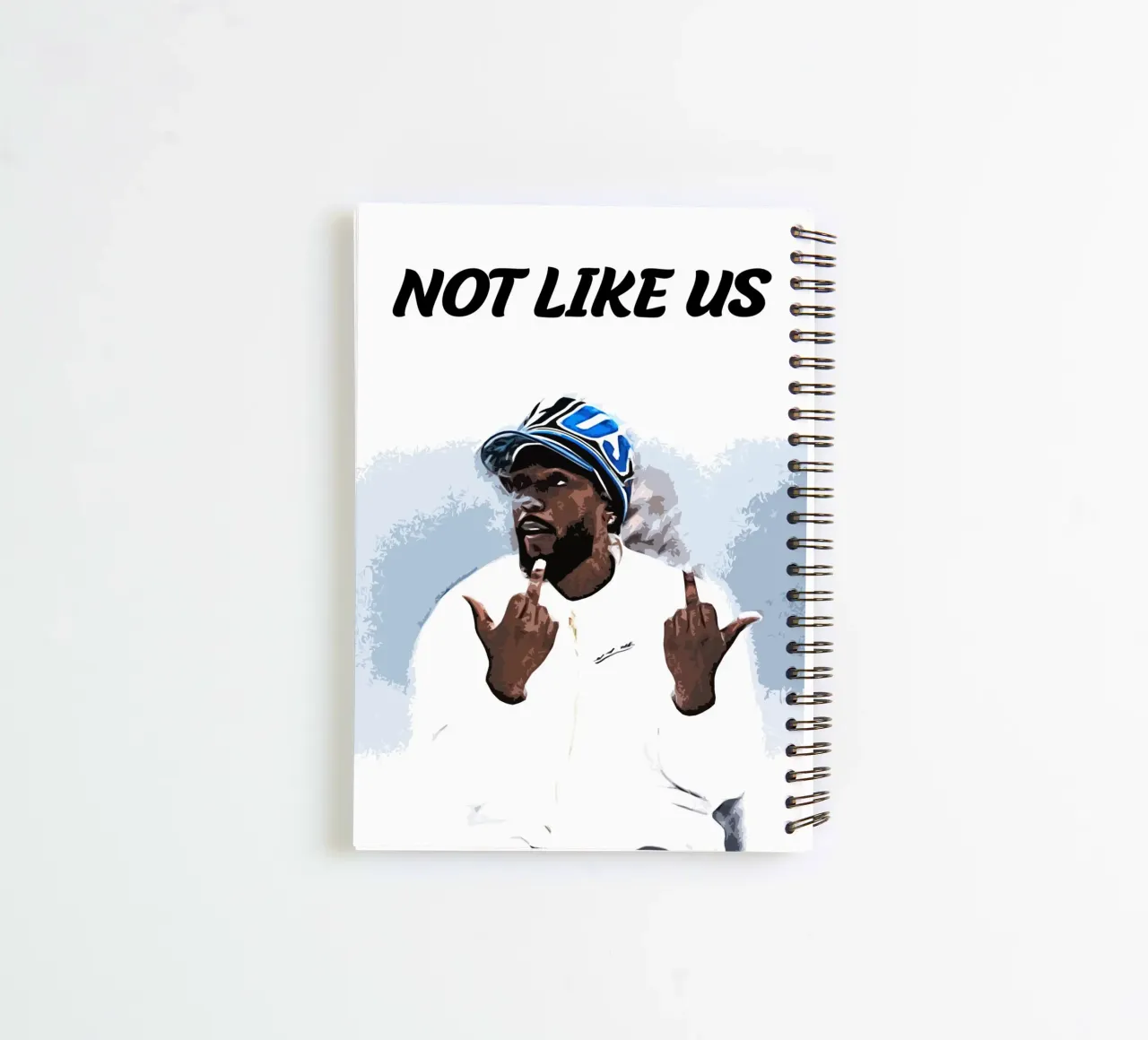 Not Like Us kendrick lamar 1 Art spiral notebook by music soul