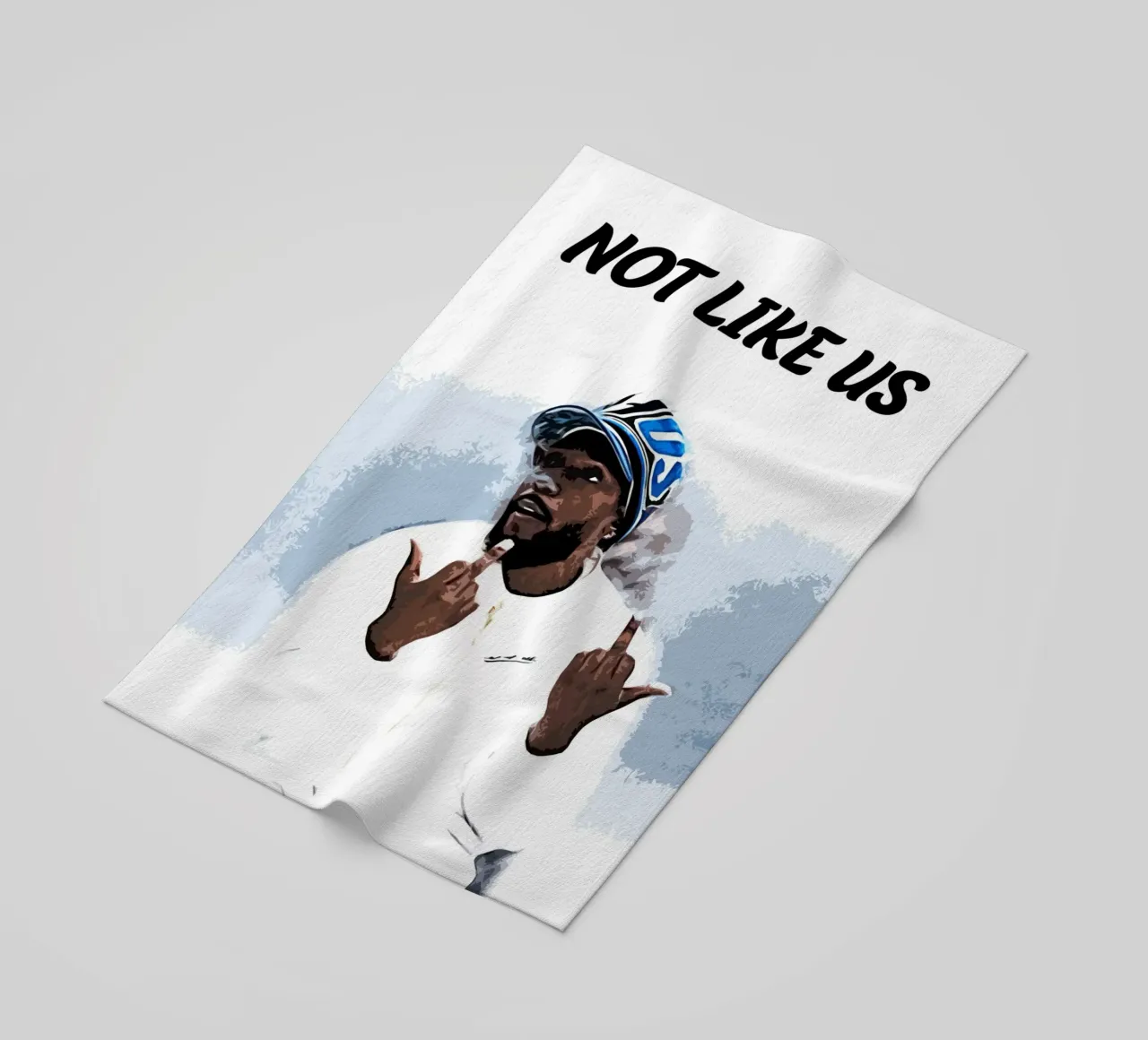 Not Like Us kendrick lamar 1 Art beach towel by music soul