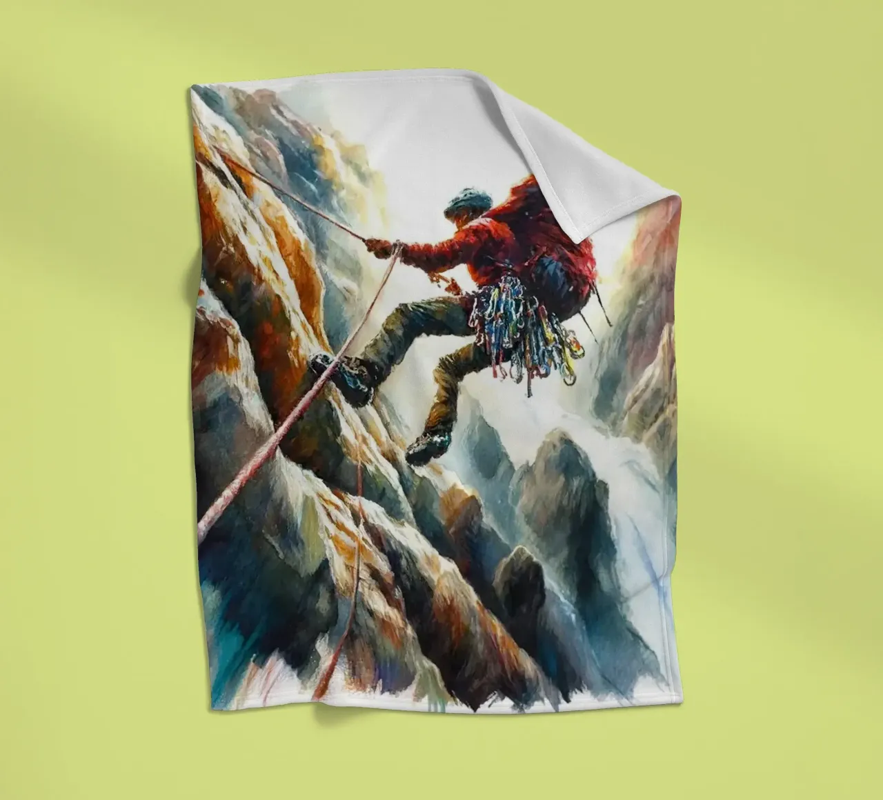 I tratti audaci definiscono il viaggio dell'arrampicatore coperta in pile da Chromatic Fusion Studio