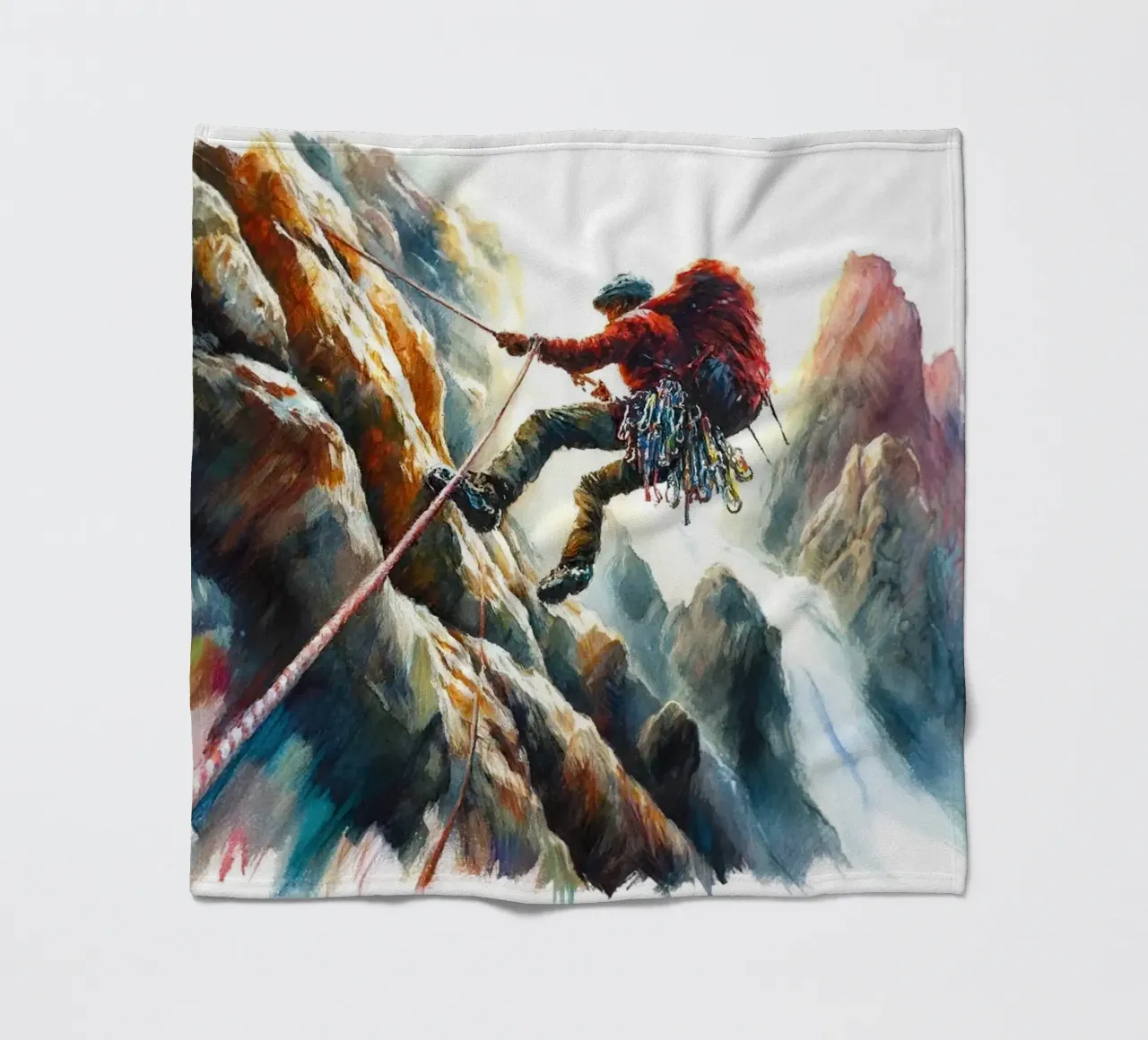 I tratti audaci definiscono il viaggio dell'arrampicatore coperta in pile da Chromatic Fusion Studio