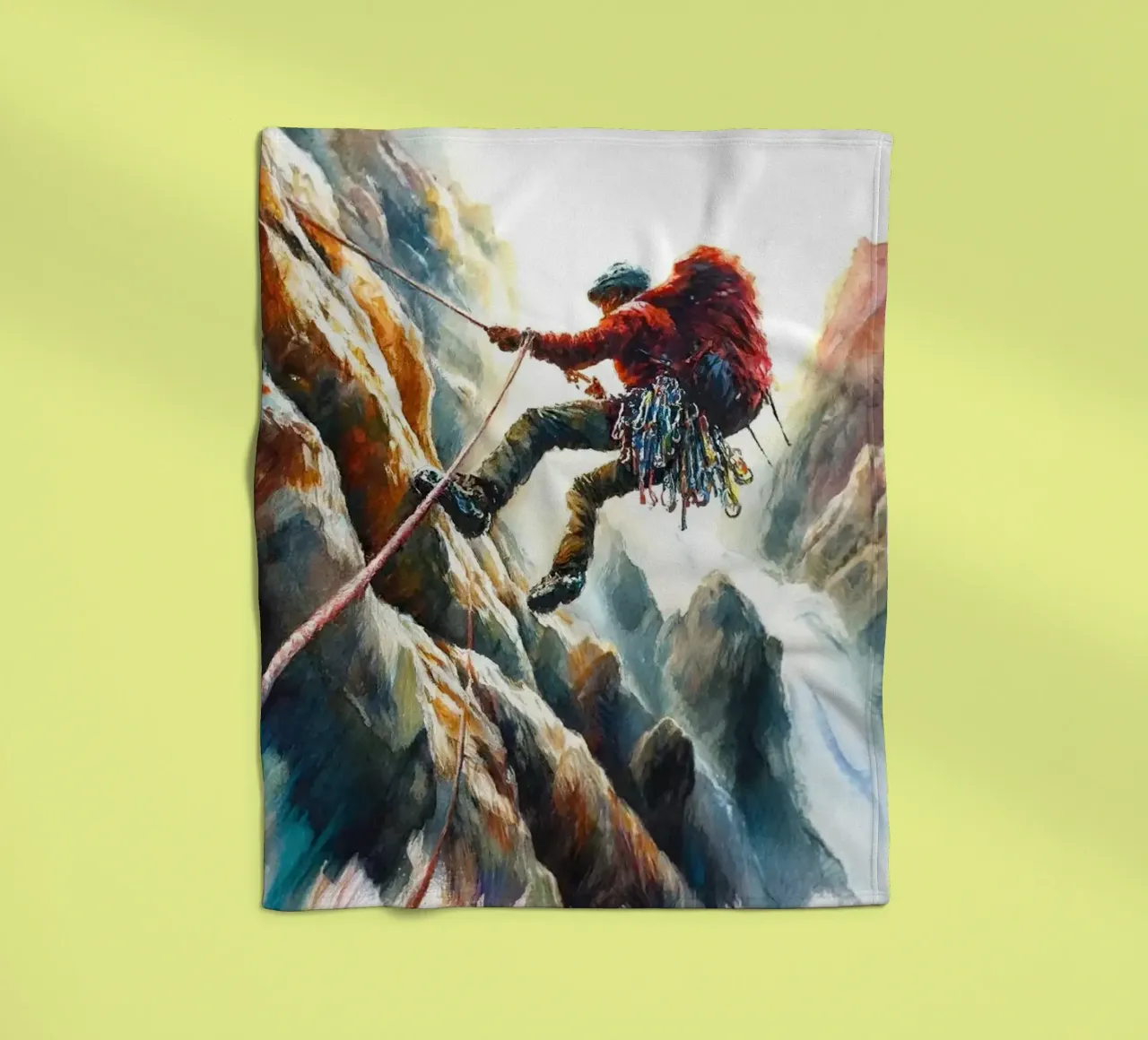 I tratti audaci definiscono il viaggio dell'arrampicatore coperta in pile da Chromatic Fusion Studio