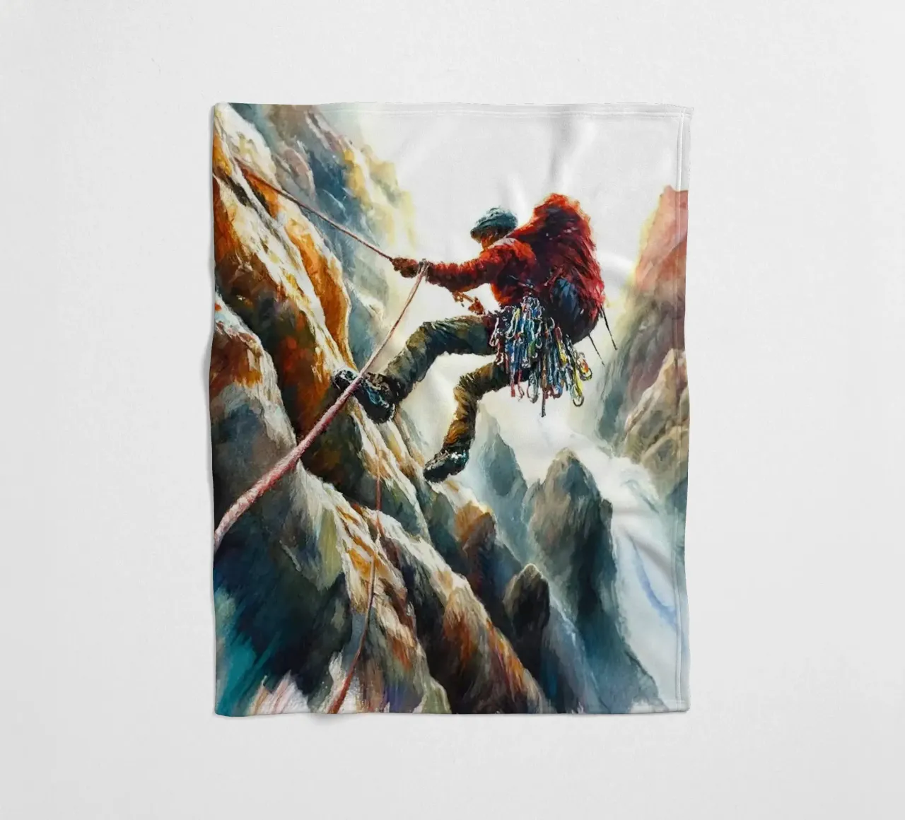 I tratti audaci definiscono il viaggio dell'arrampicatore coperta in pile da Chromatic Fusion Studio
