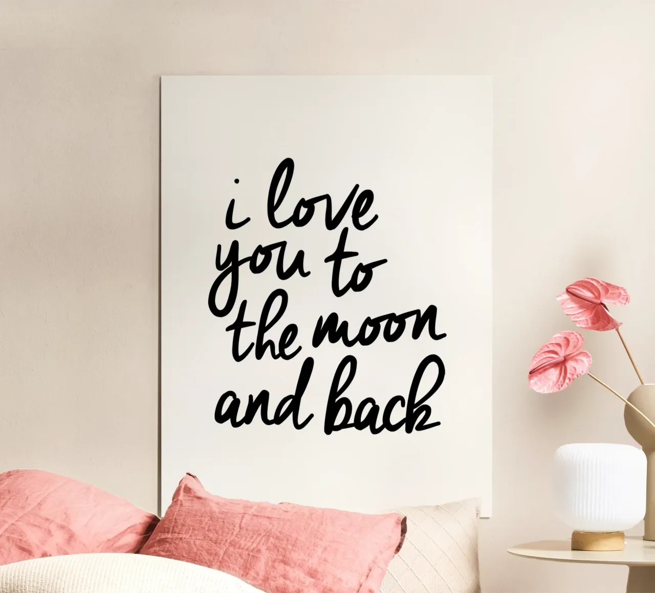 Je t'aime jusqu'à la lune hahnemühle de THE MOTIVATED TYPE