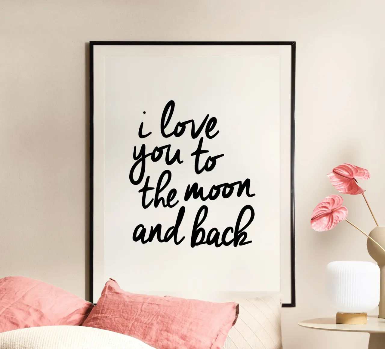 Ik hou van je tot aan de maan en terug hahnemühle van THE MOTIVATED TYPE