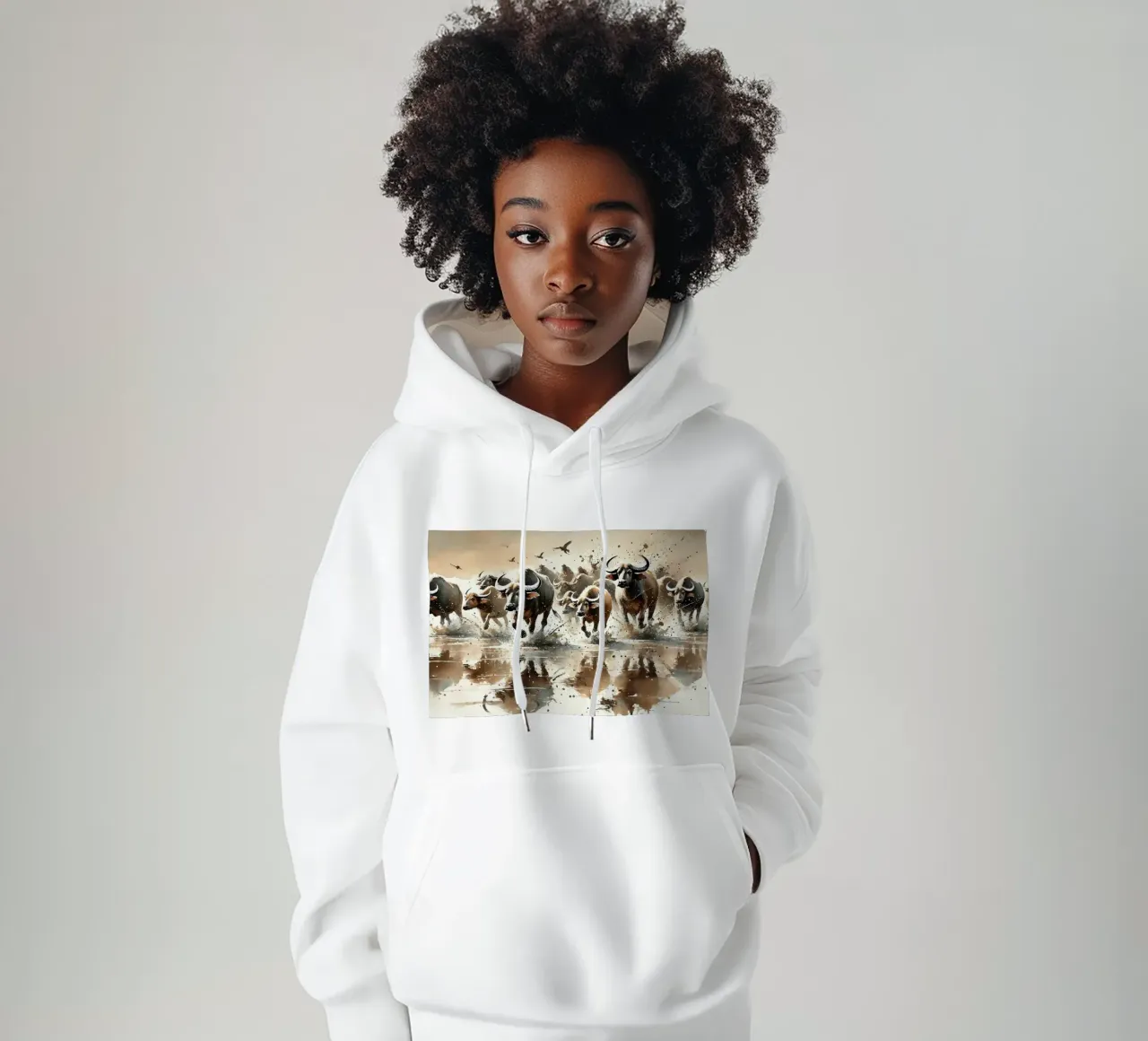 Reflexión sobre Buffalo Run sudadera con capucha de Chromatic Fusion Studio