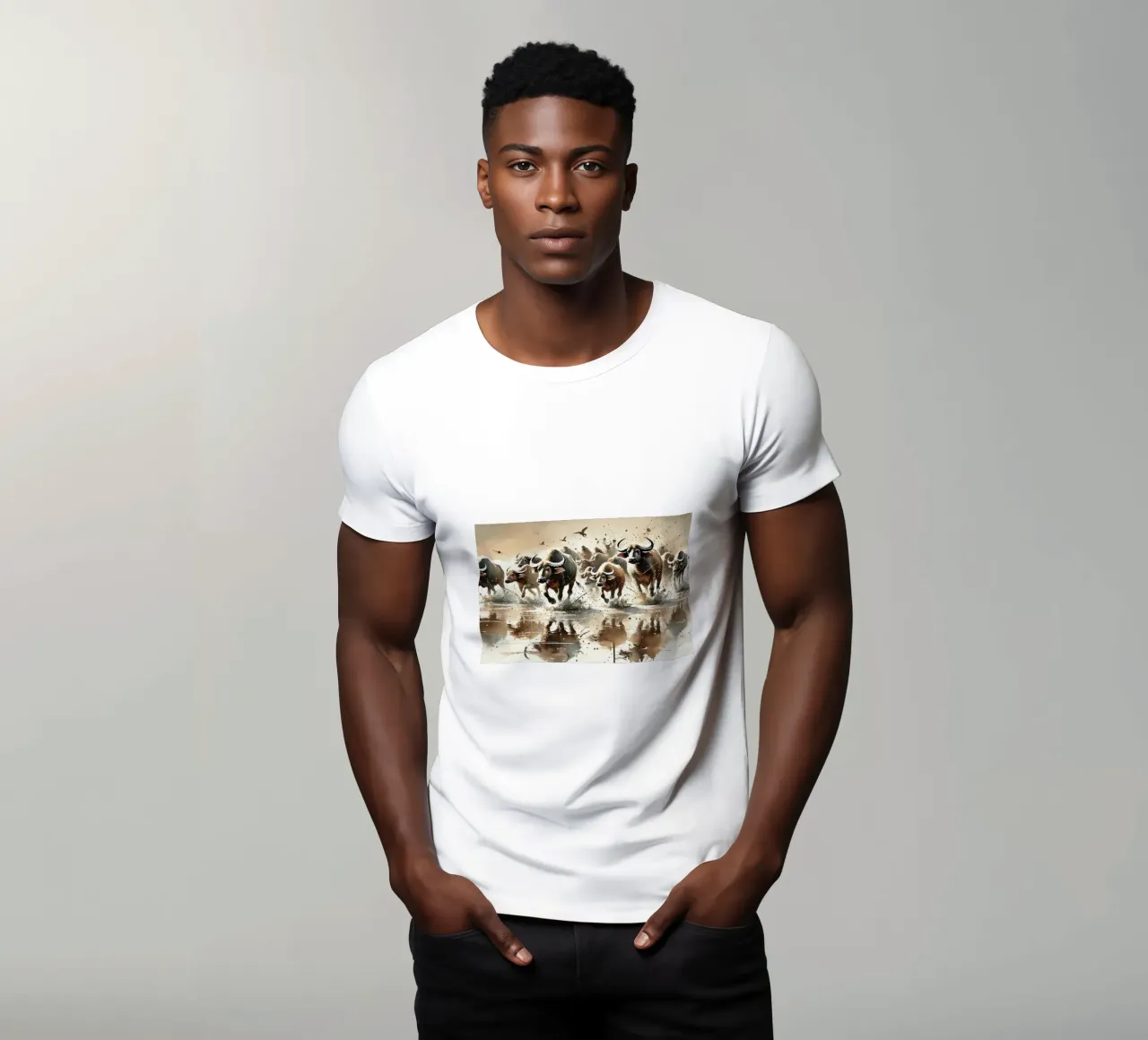 Riflessione su Buffalo Run t-shirt da Chromatic Fusion Studio