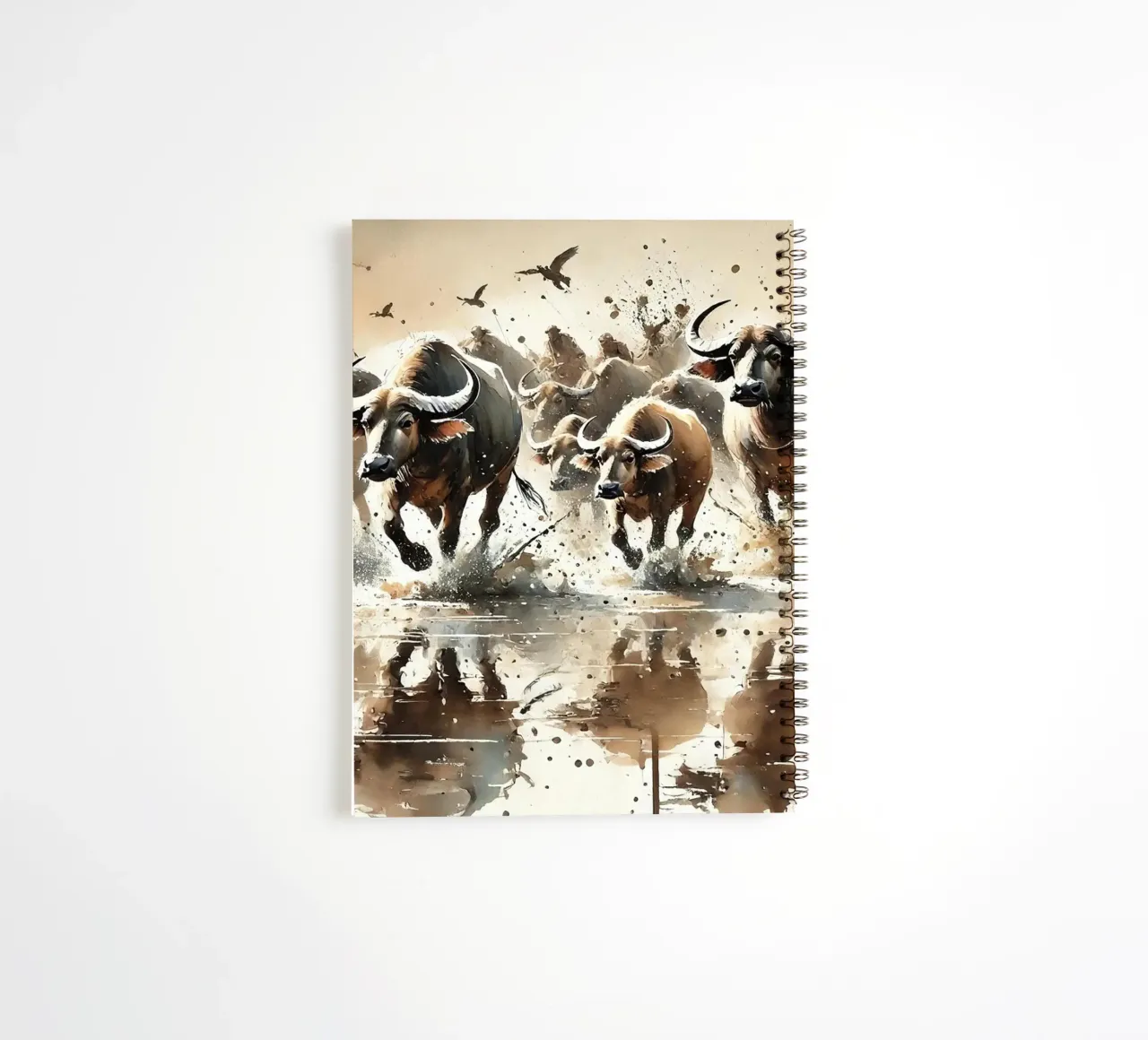 Buffalo Run Reflection spiral notebook by Chromatic Fusion Studio