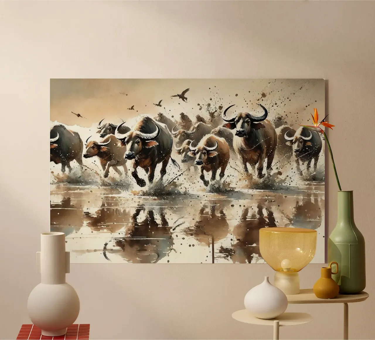 Riflessione su Buffalo Run plexiglass da Chromatic Fusion Studio