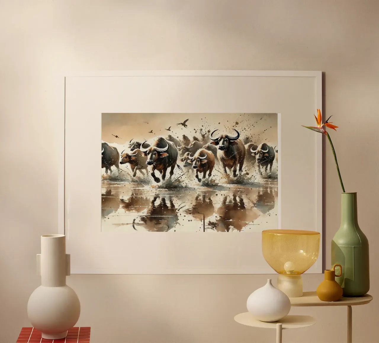 Riflessione su Buffalo Run poster da Chromatic Fusion Studio