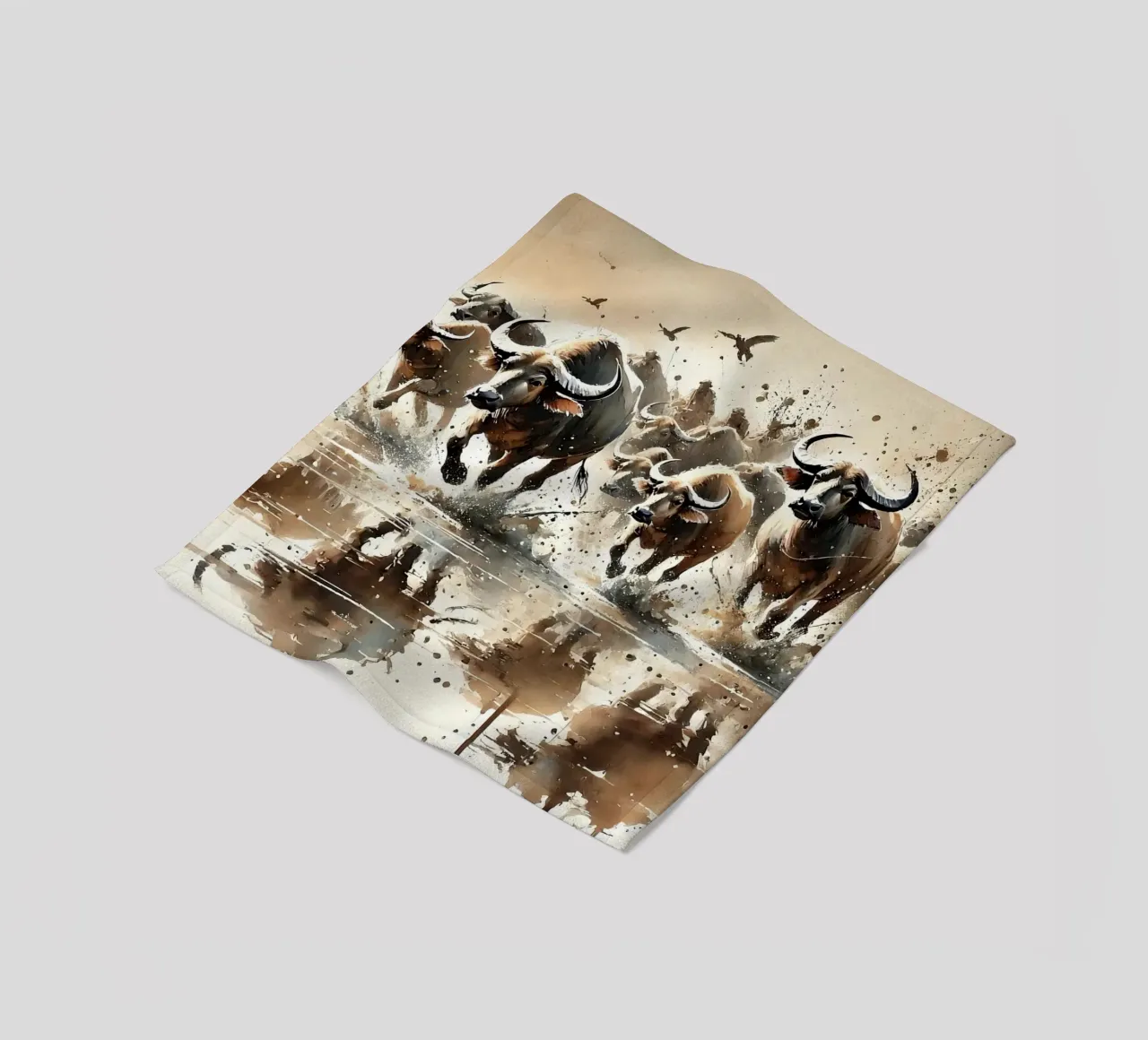 Riflessione su Buffalo Run coperta in pile da Chromatic Fusion Studio