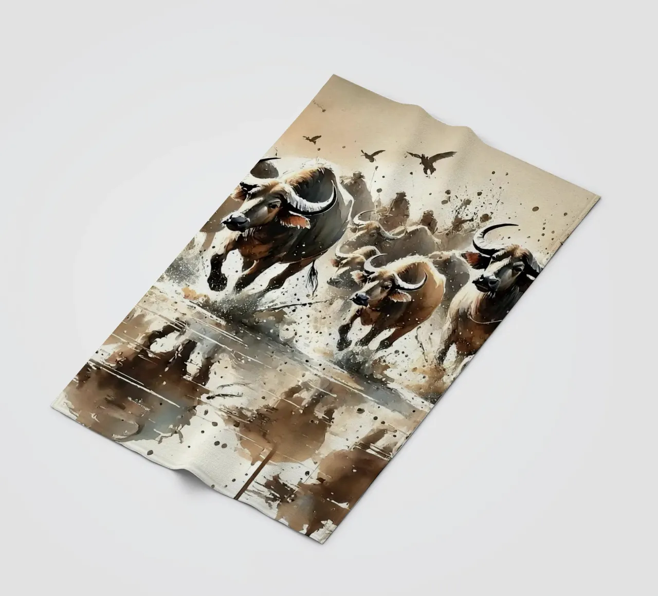 Riflessione su Buffalo Run coperta in pile da Chromatic Fusion Studio