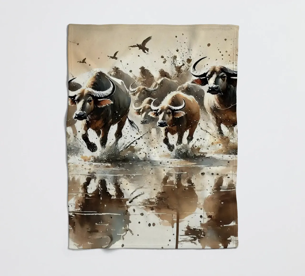 Riflessione su Buffalo Run coperta in pile da Chromatic Fusion Studio