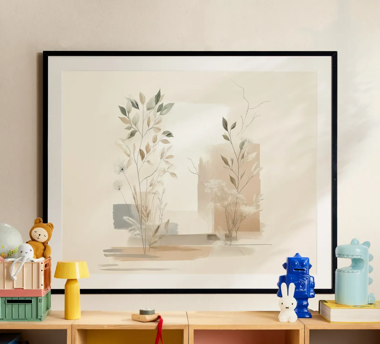 Calming Nature Scene poster with aluminum frame by Chromatic Fusion Studio